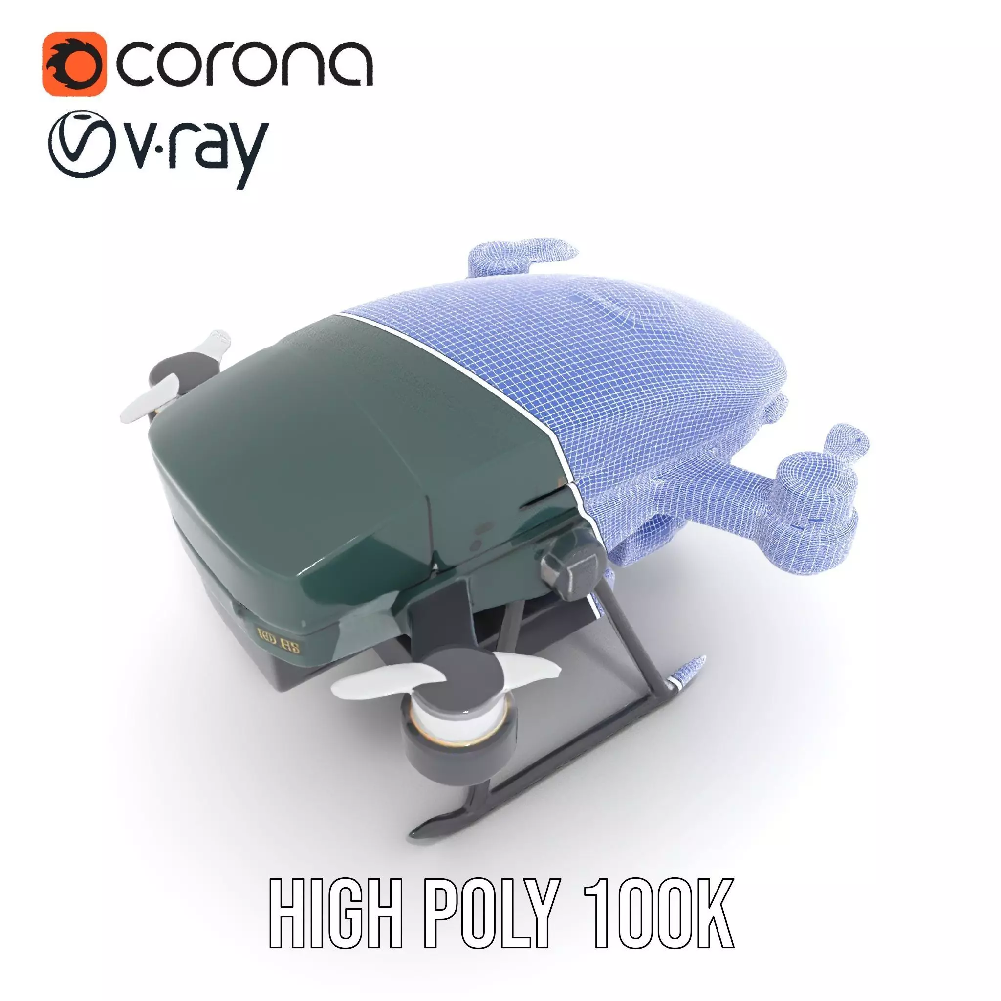 BorderBee Drone Explorer model pack Low-poly 3D model_28