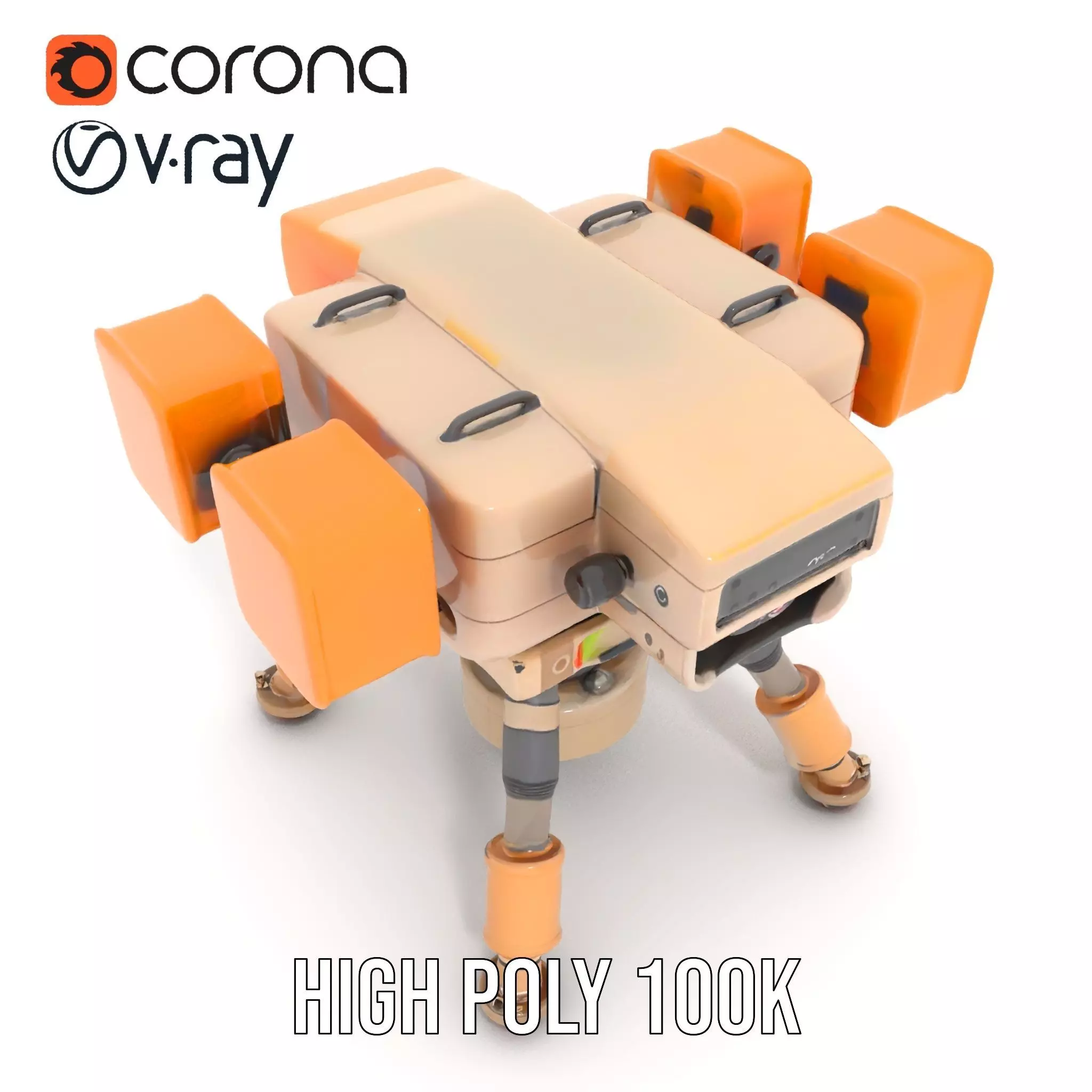 Desert Exploration Drone model pack Low-poly 3D model_20