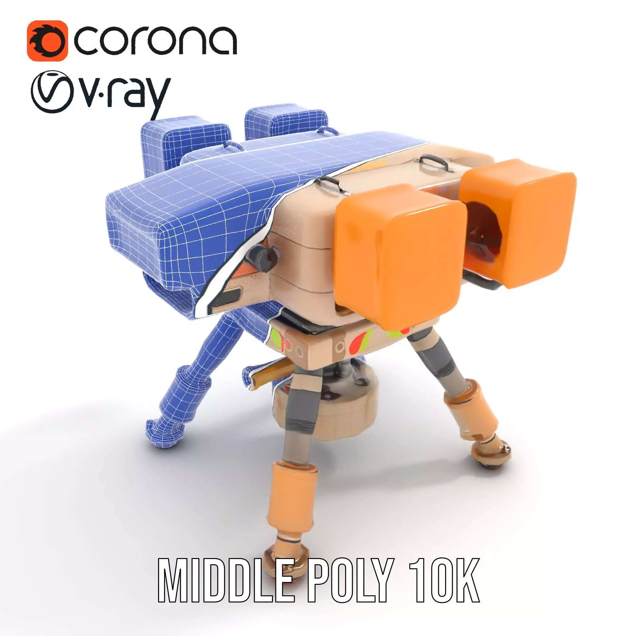 Desert Exploration Drone model pack Low-poly 3D model_21