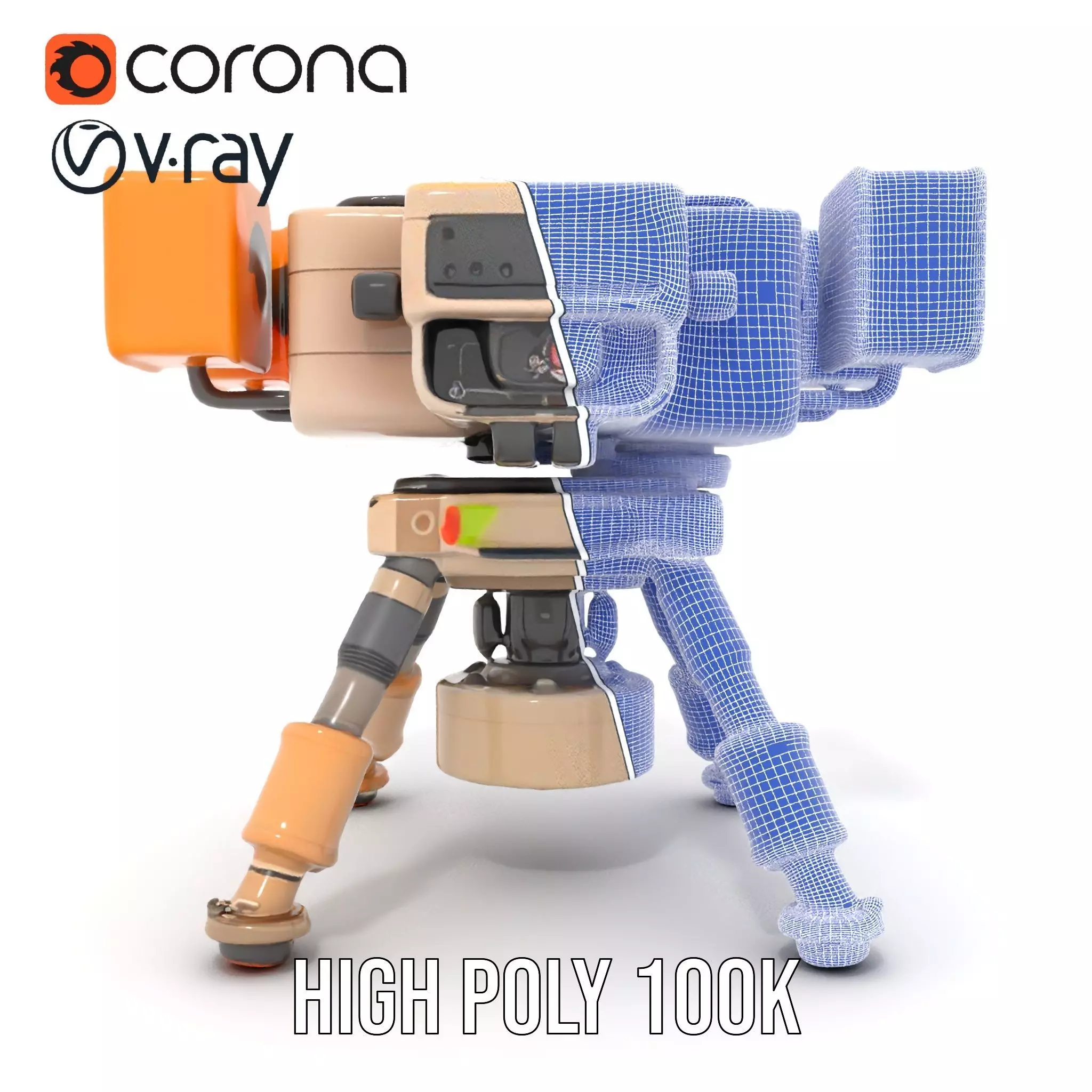 Desert Exploration Drone model pack Low-poly 3D model_34