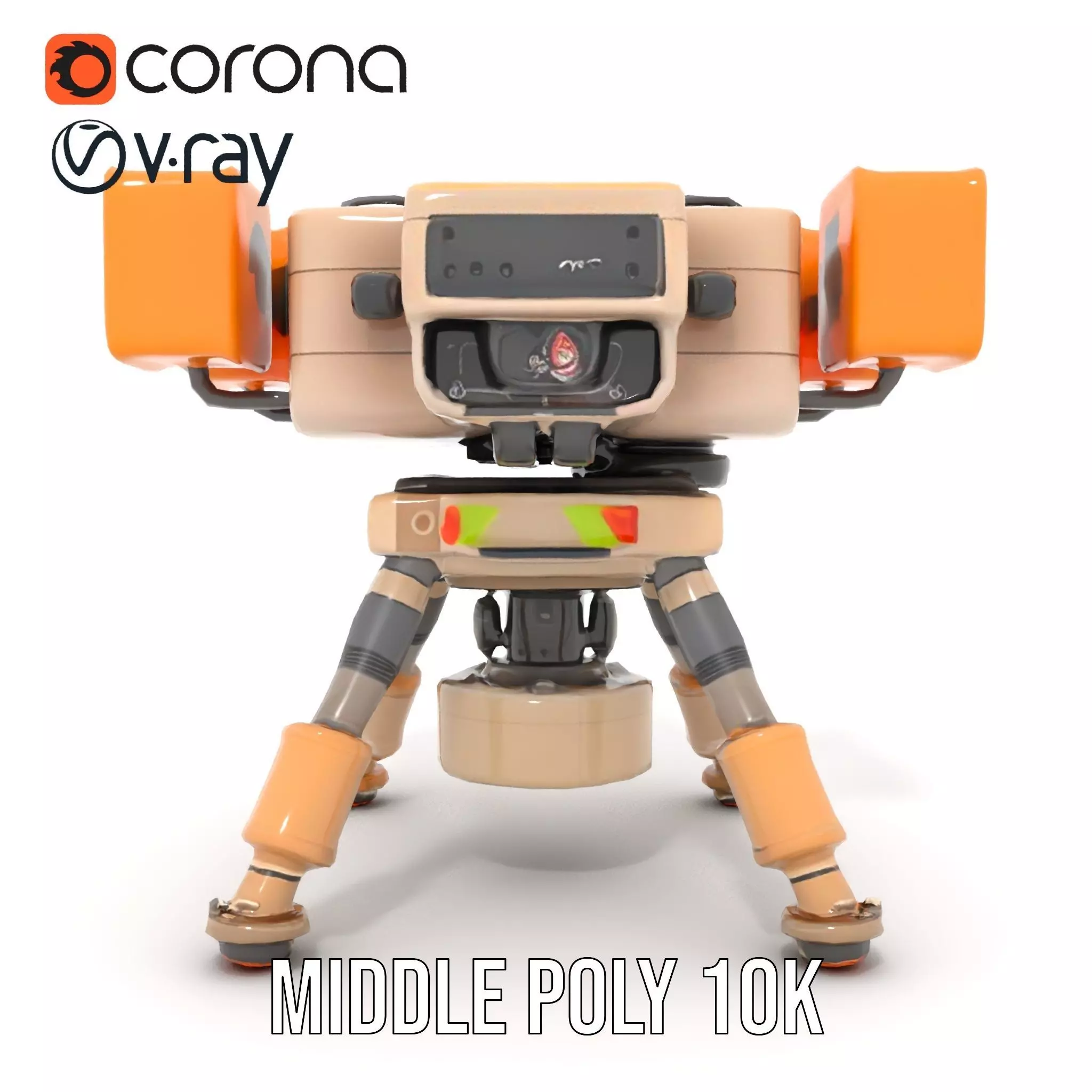 Desert Exploration Drone model pack Low-poly 3D model_13