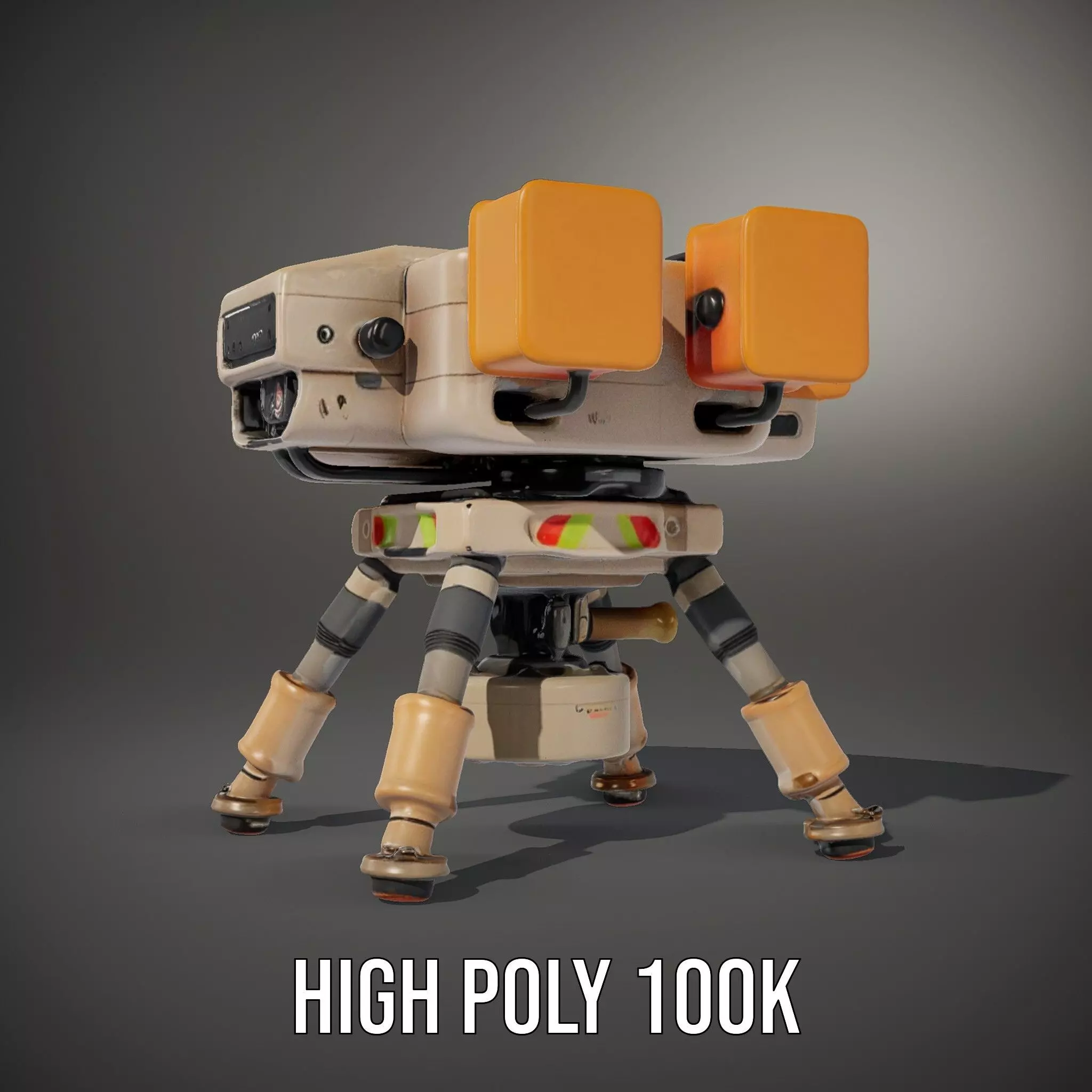 Desert Exploration Drone model pack Low-poly 3D model_8