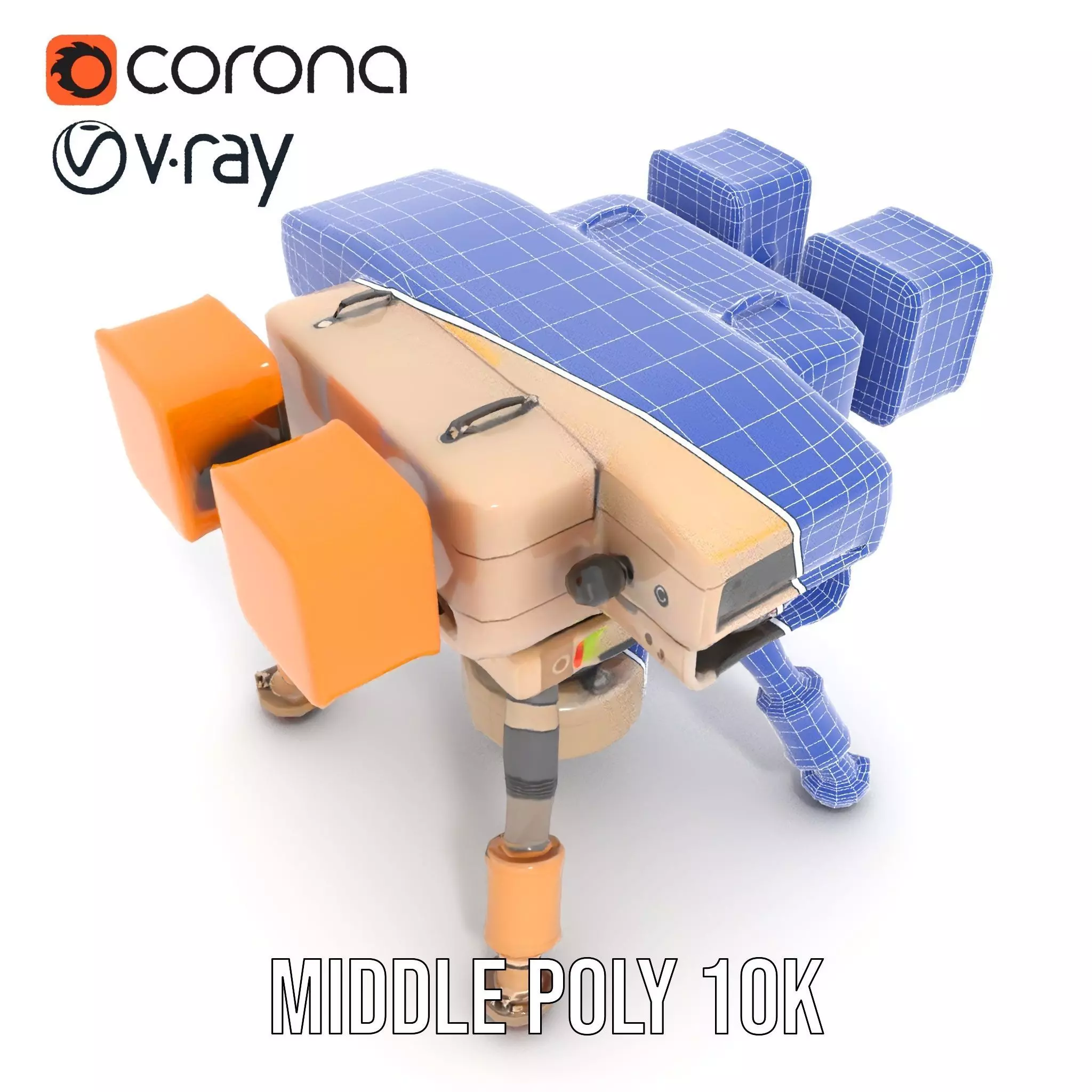 Desert Exploration Drone model pack Low-poly 3D model_29