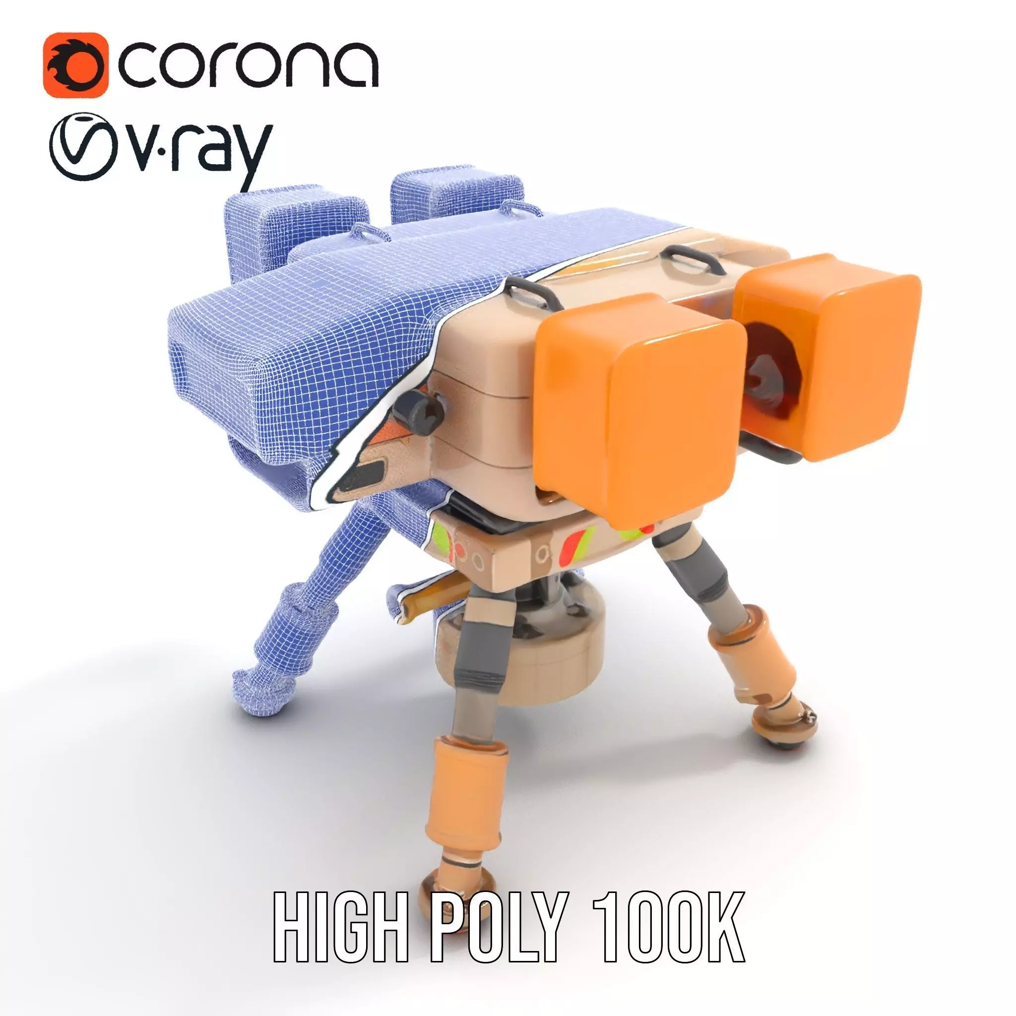 Desert Exploration Drone model pack Low-poly 3D model_32