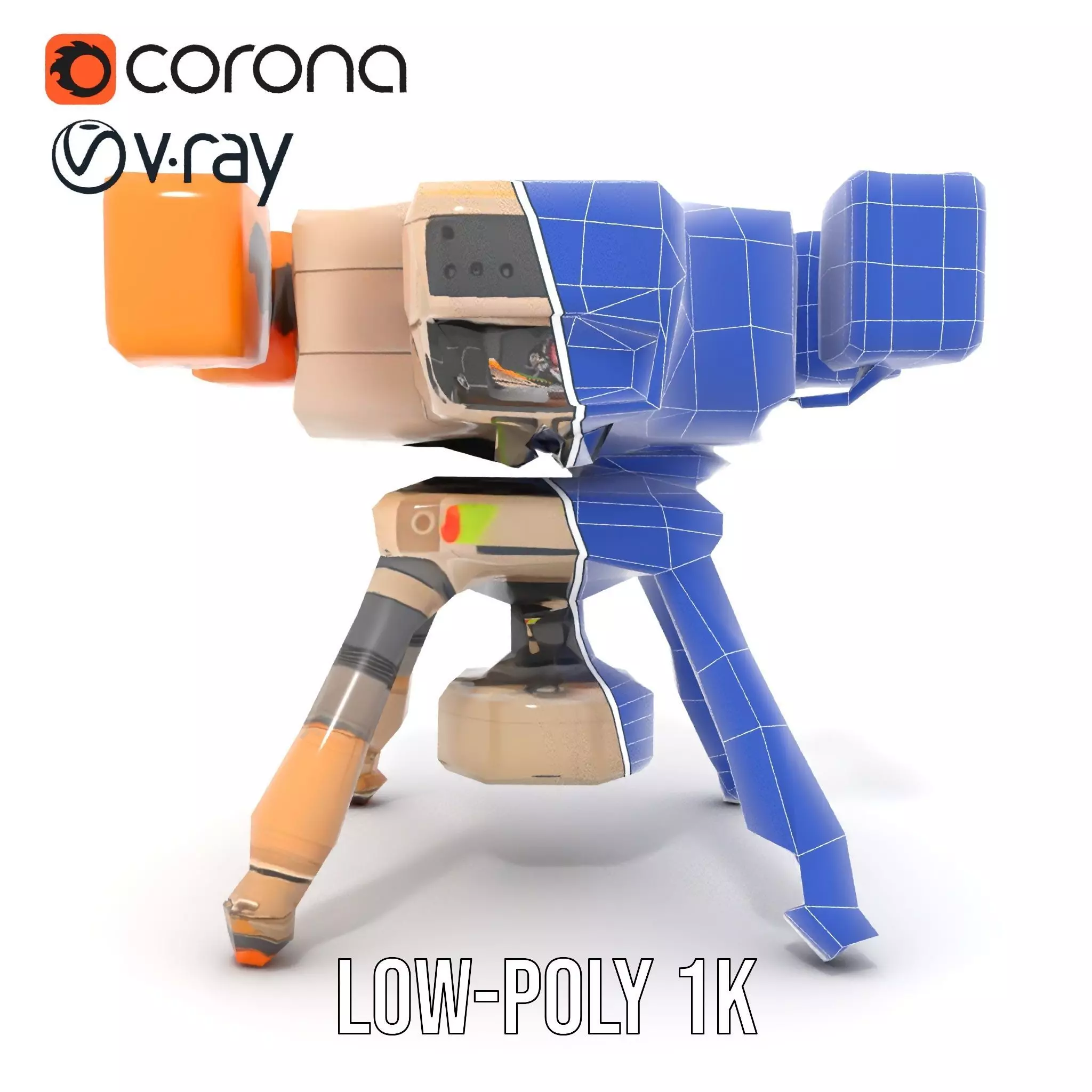 Desert Exploration Drone model pack Low-poly 3D model_24