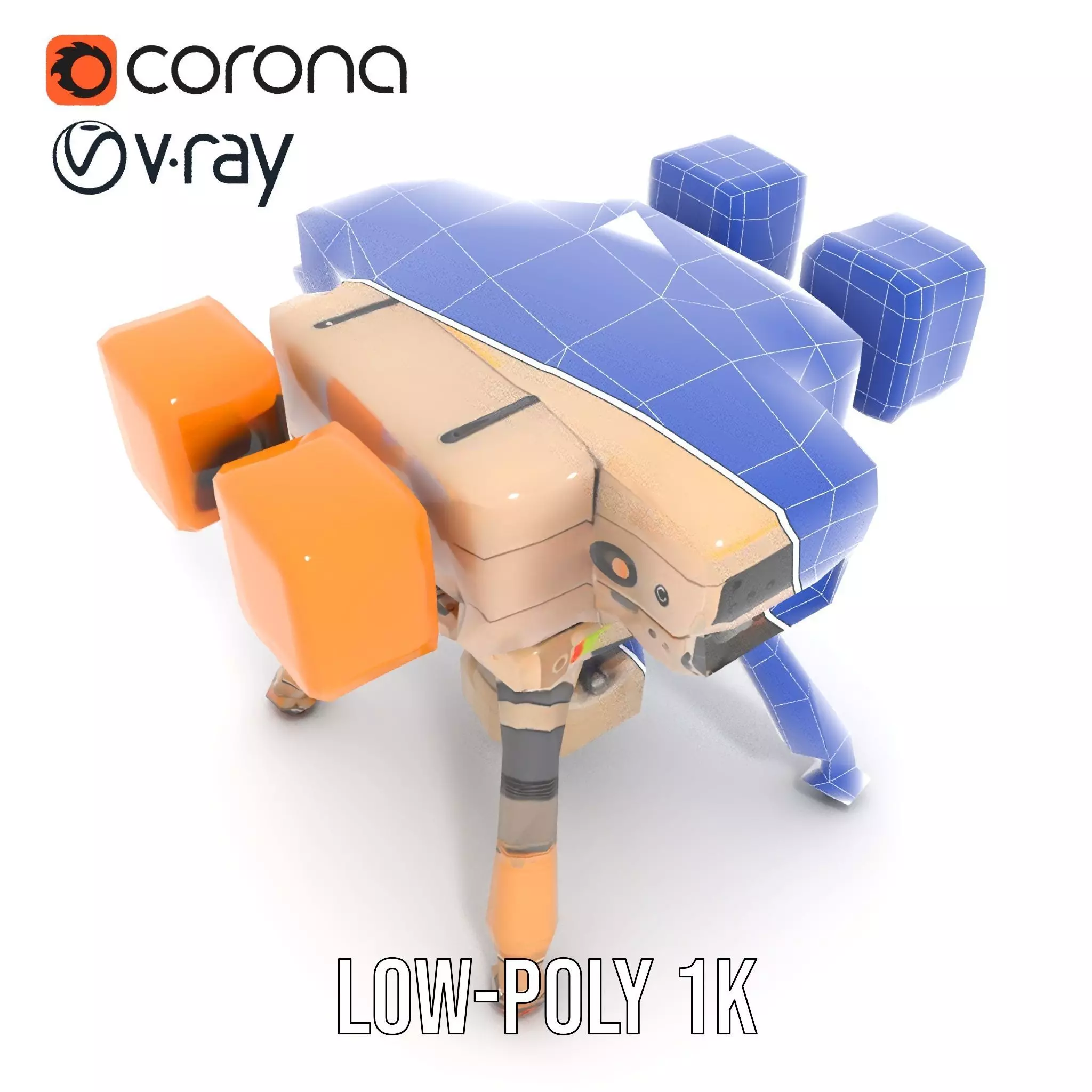 Desert Exploration Drone model pack Low-poly 3D model_22