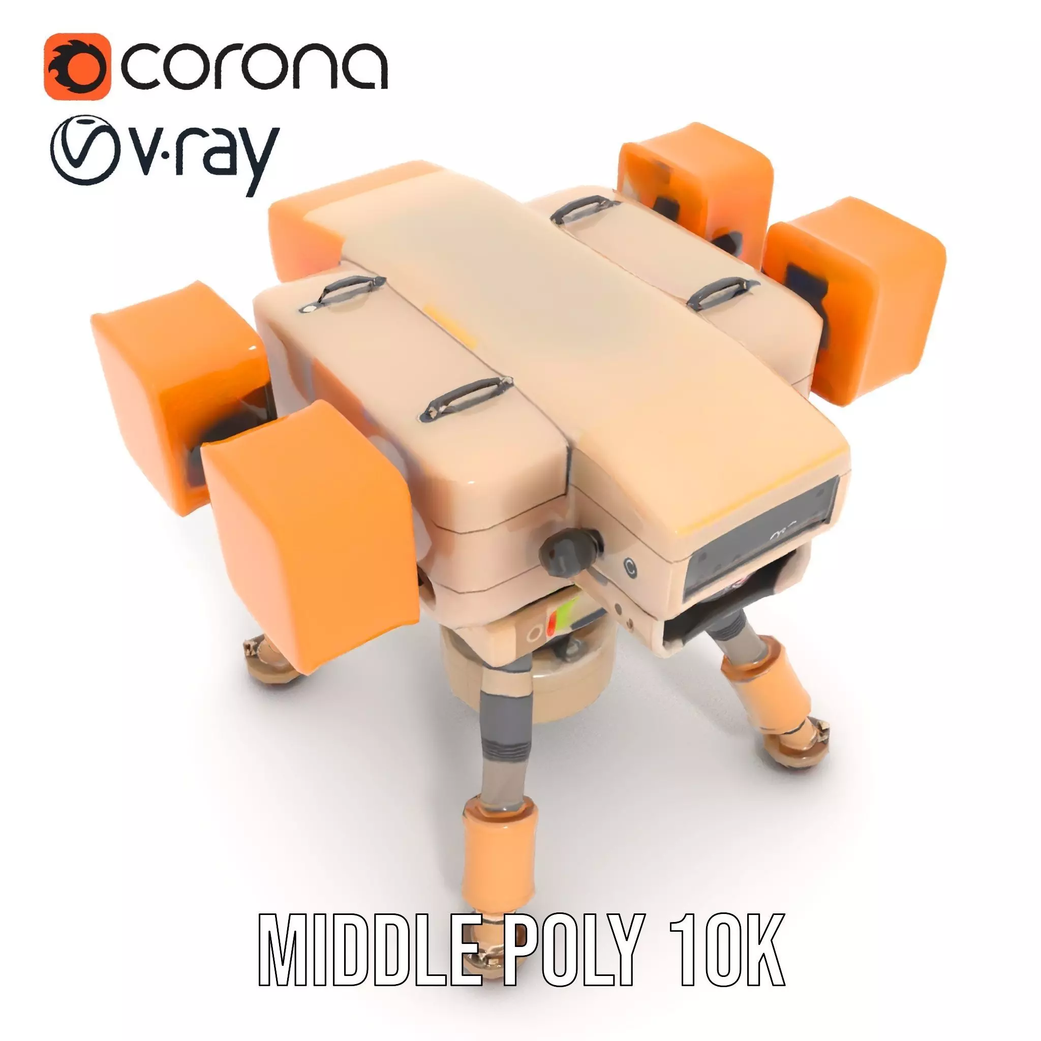 Desert Exploration Drone model pack Low-poly 3D model_15