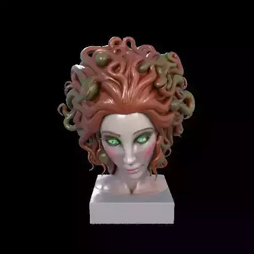 2233  Medusa Gorgon Head  3D Model  magic