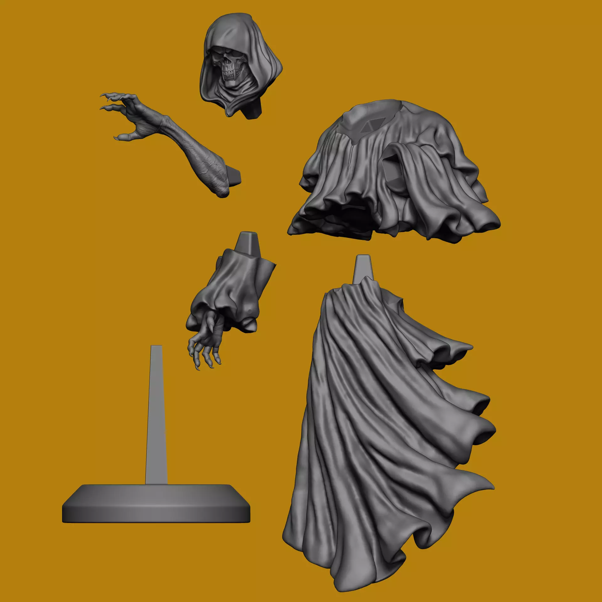 Grim Reaper Dementor - Halloween 3D print model_10