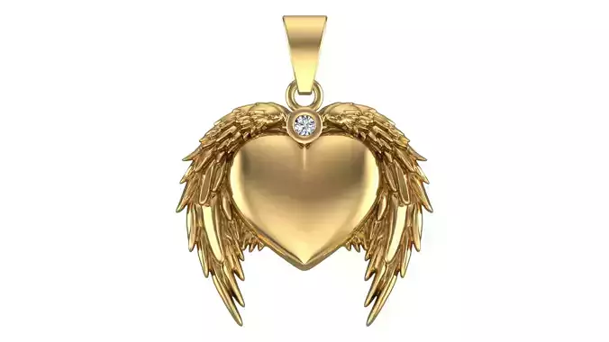 Winged Heart Pendant