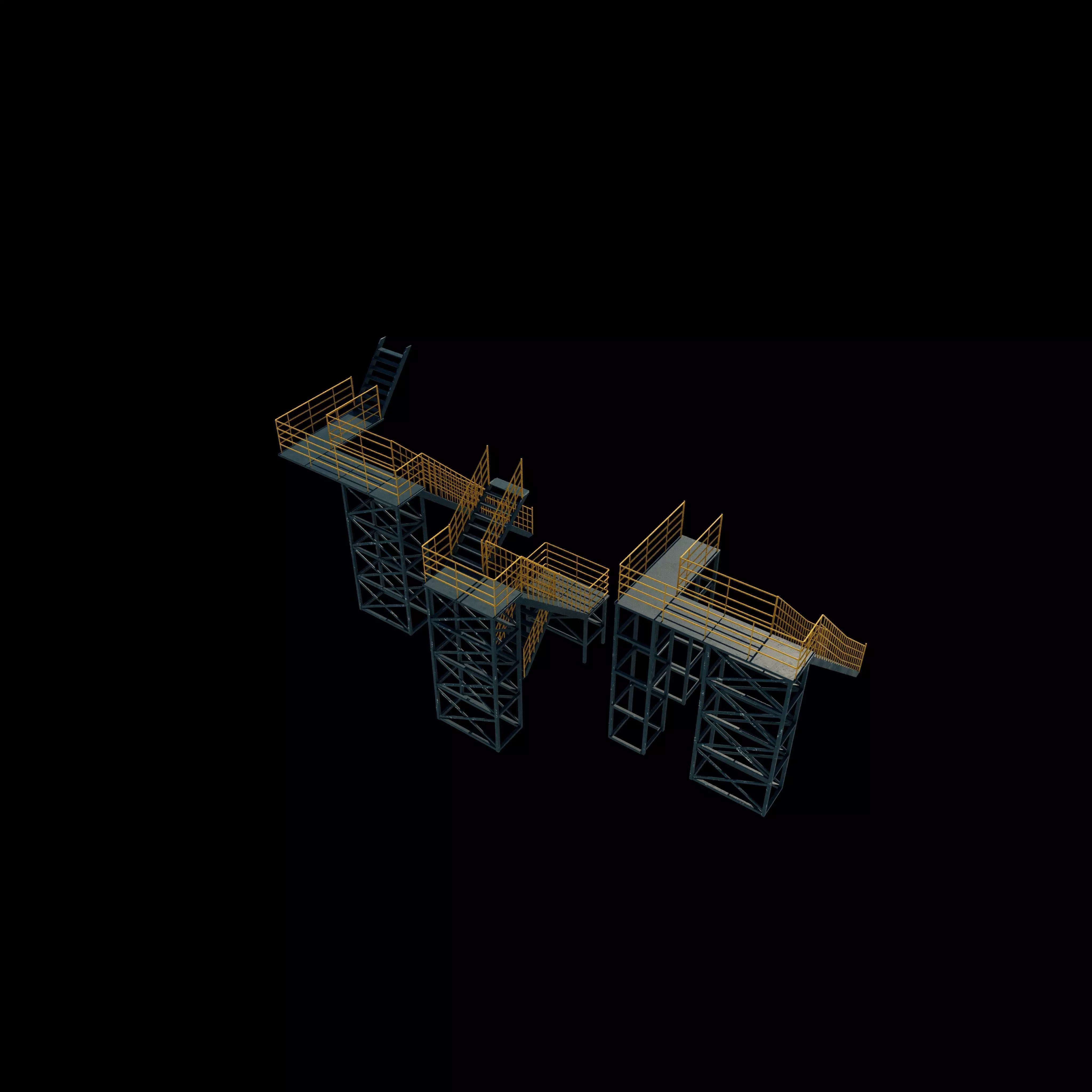 Industrial stairs 3D model_15