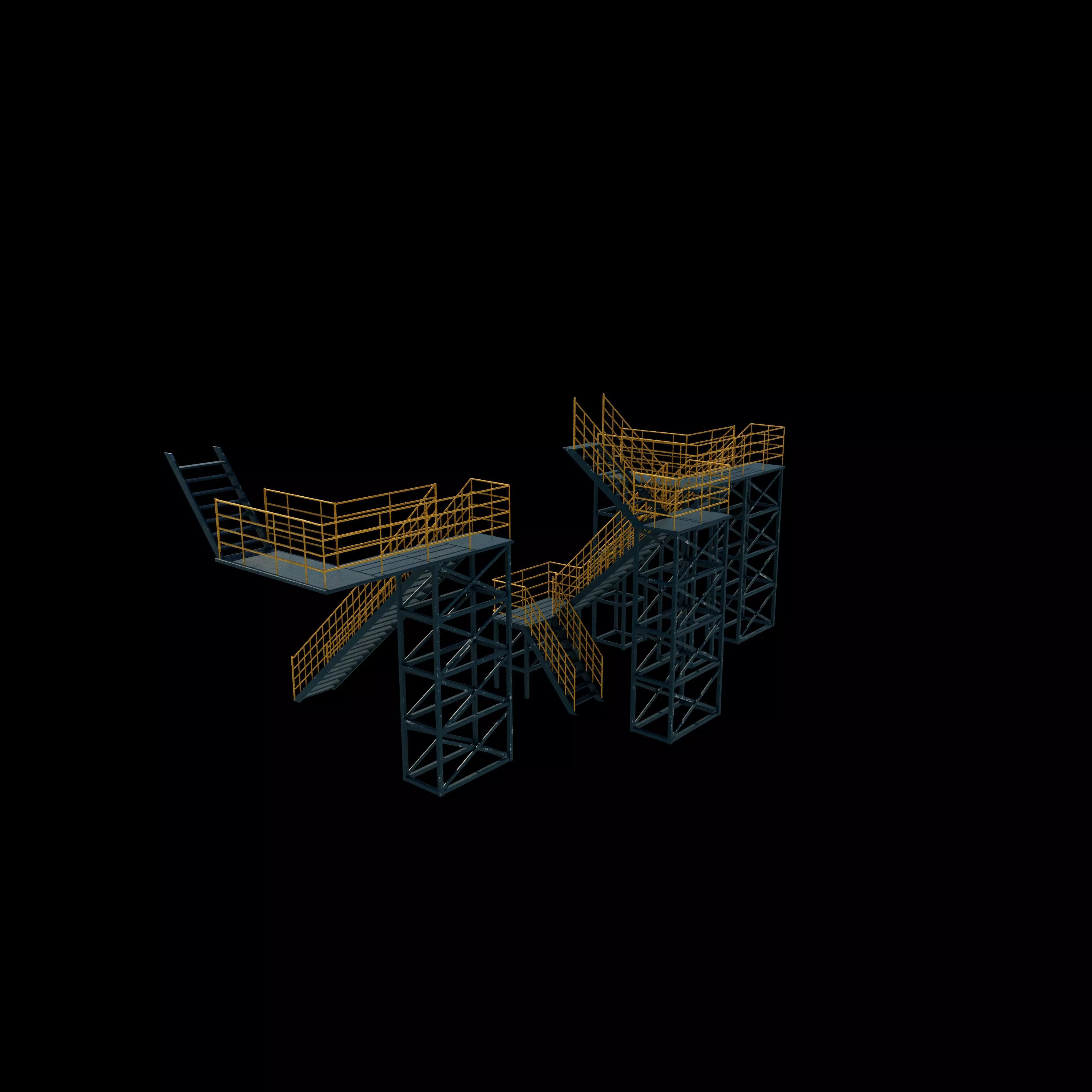 Industrial stairs 3D model_12
