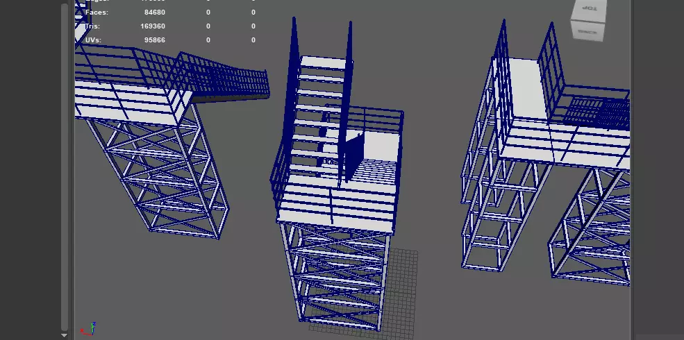 Industrial stairs 3D model_19