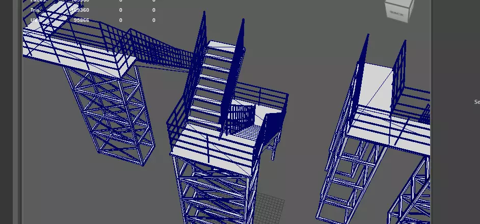 Industrial stairs 3D model_18