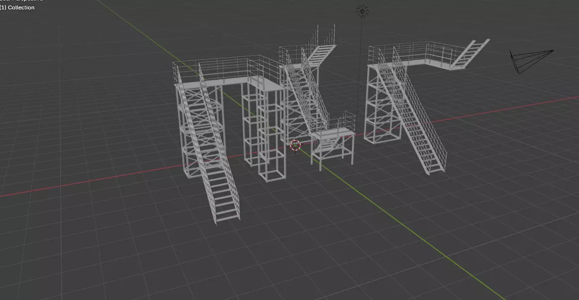 Industrial stairs 3D model_20