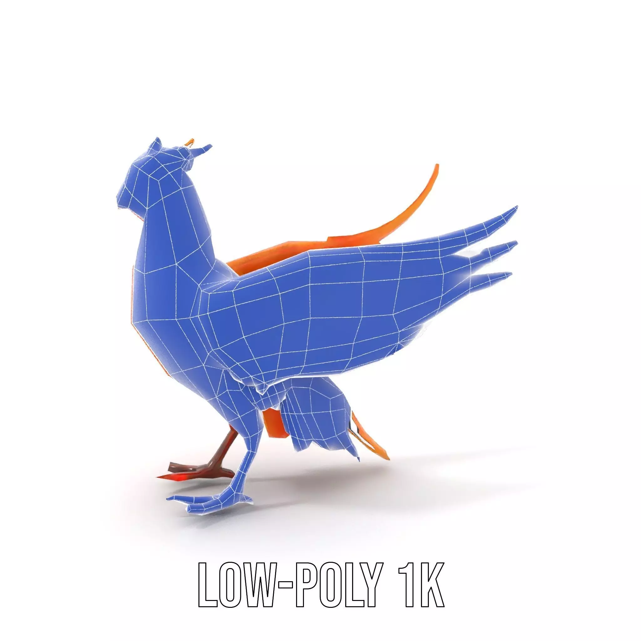 Fiery Phoenix Feather model pack Low-poly 3D model_25