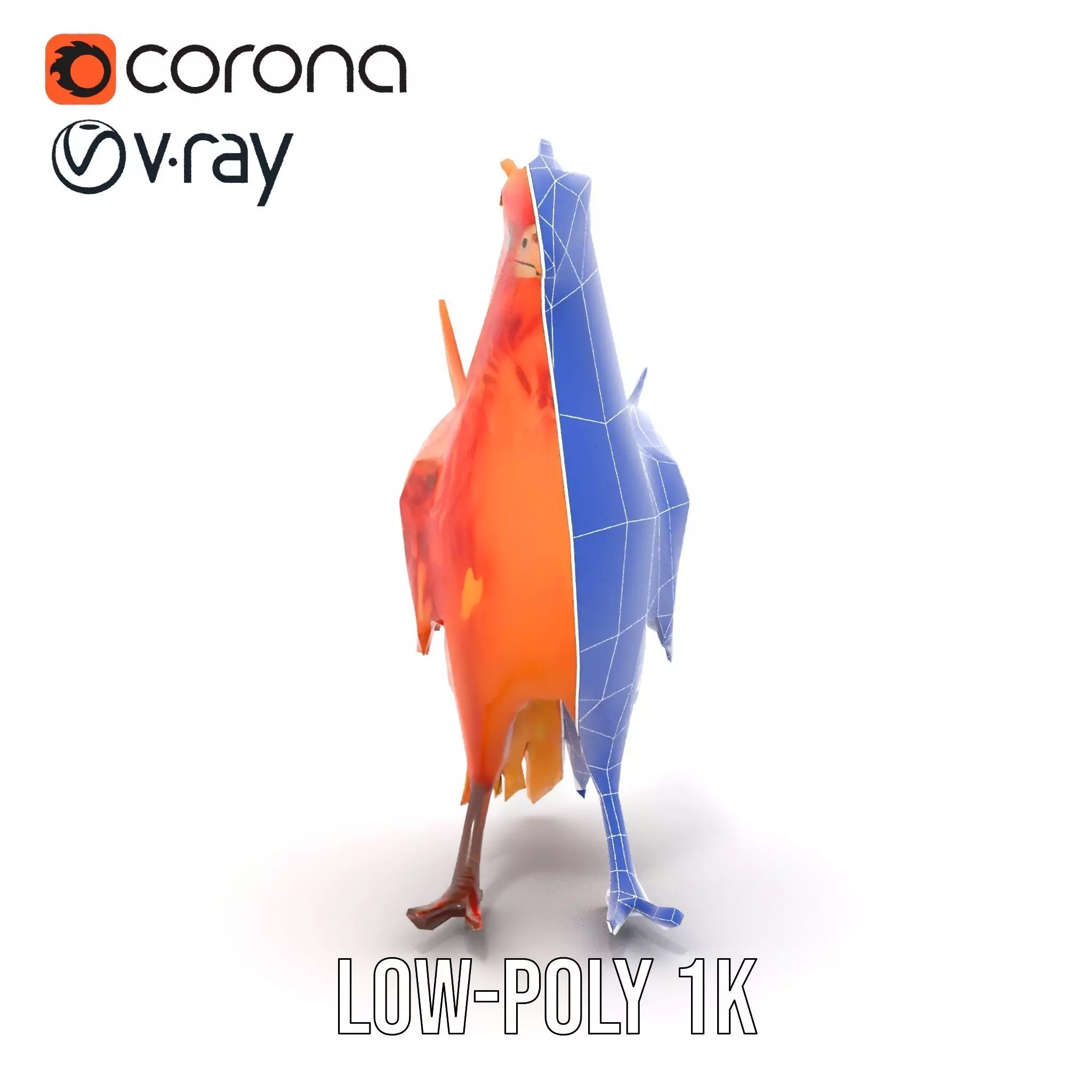 Fiery Phoenix Feather model pack Low-poly 3D model_12