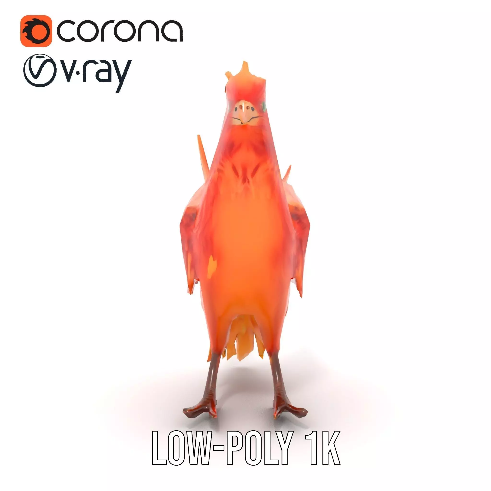 Fiery Phoenix Feather model pack Low-poly 3D model_31