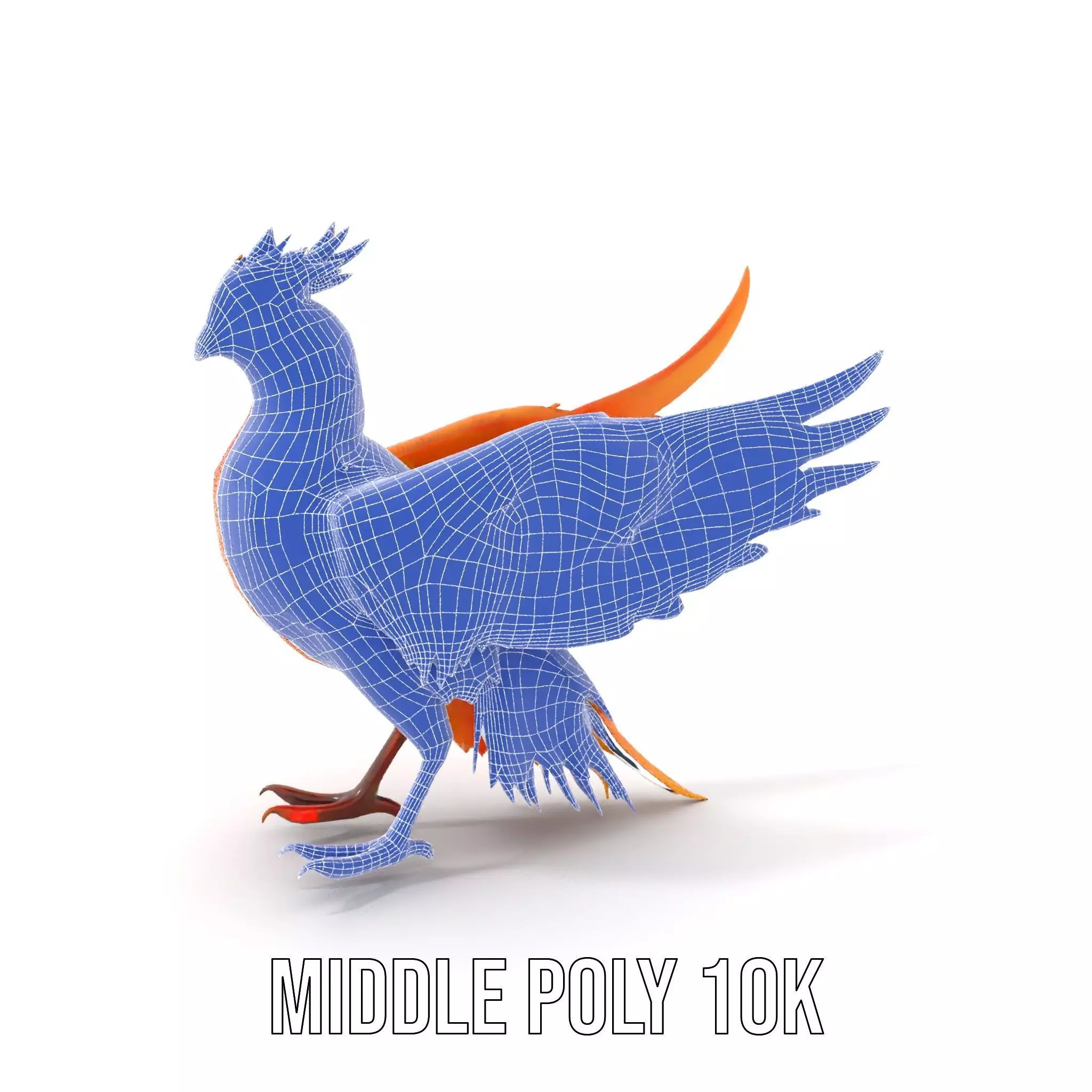 Fiery Phoenix Feather model pack Low-poly 3D model_16