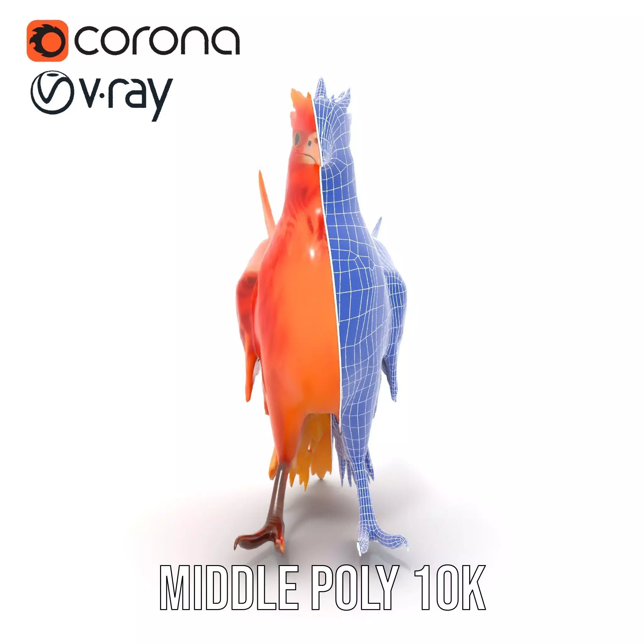 Fiery Phoenix Feather model pack Low-poly 3D model_24