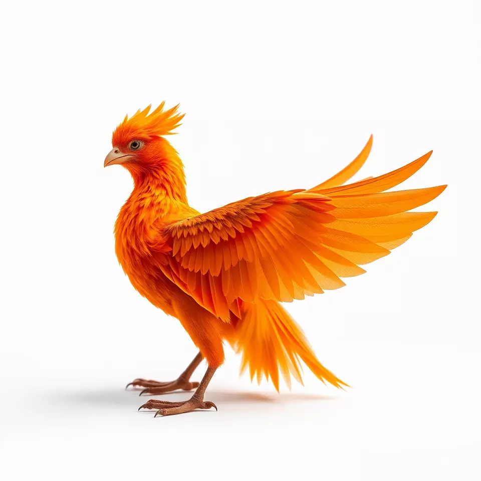 Fiery Phoenix Feather model pack Low-poly 3D model_2