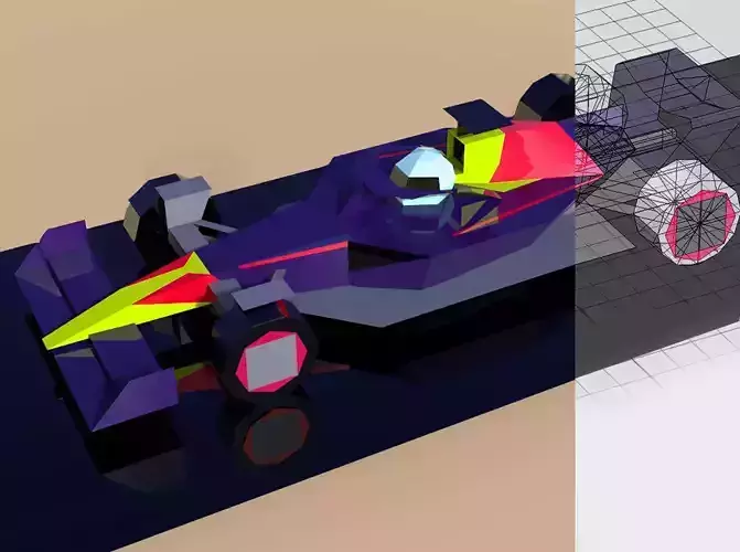 F1 Red Bull Low Poly Formula RedBull Redbull Game Lowpoly f1