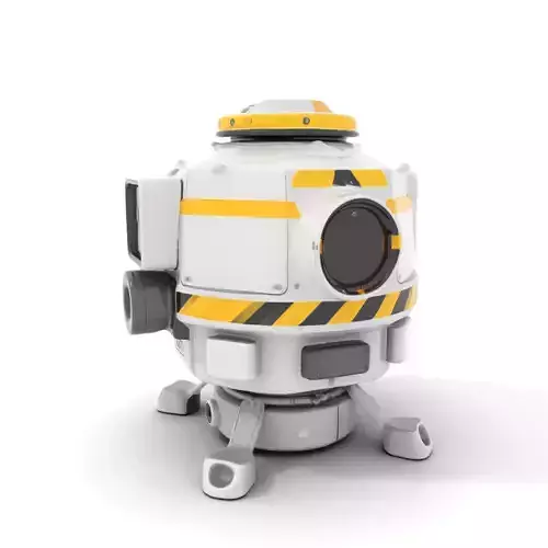 Yellow Striped Drone Pod model pack Low-poly 3D model