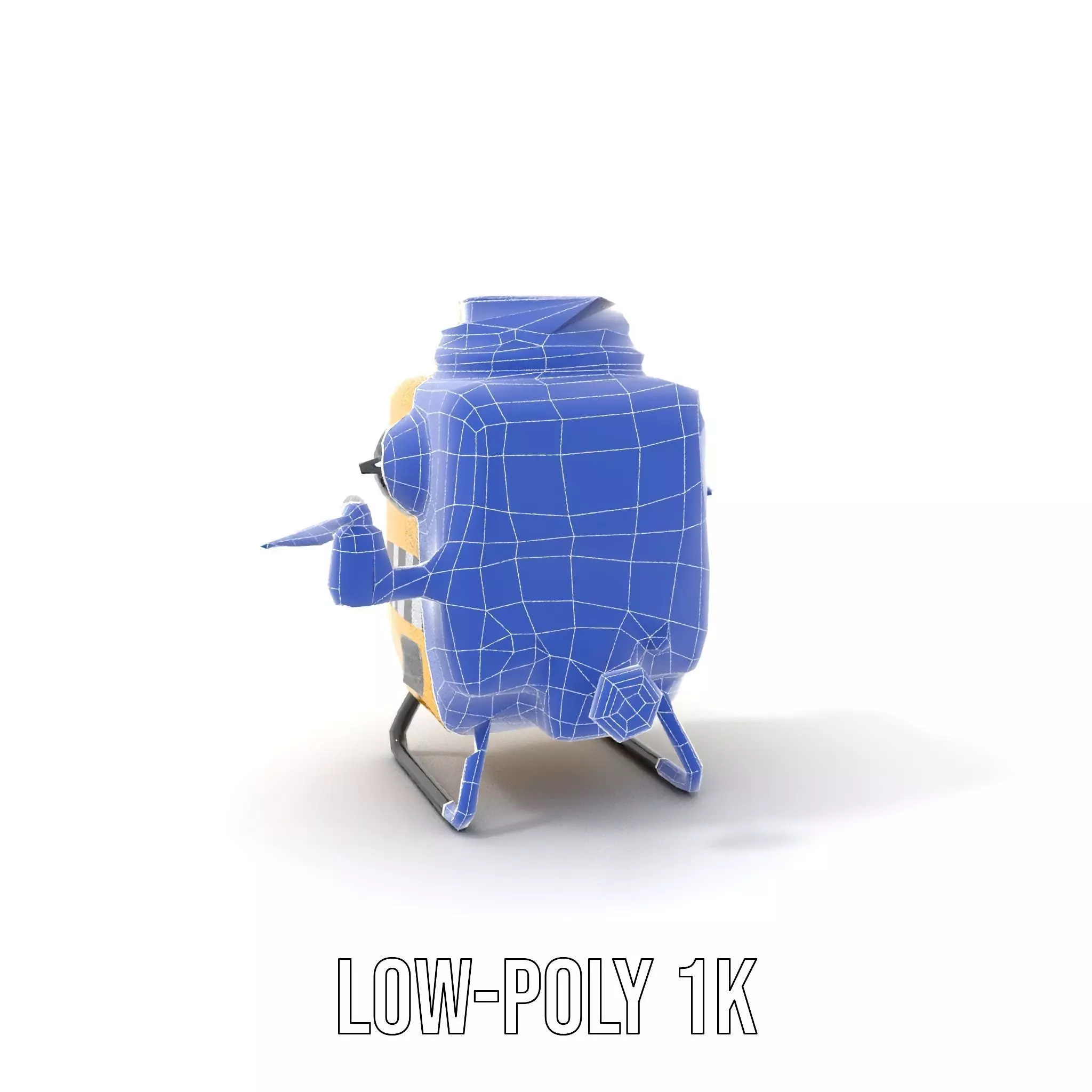 Yellow Surveillance Drone model pack Low-poly 3D model_12