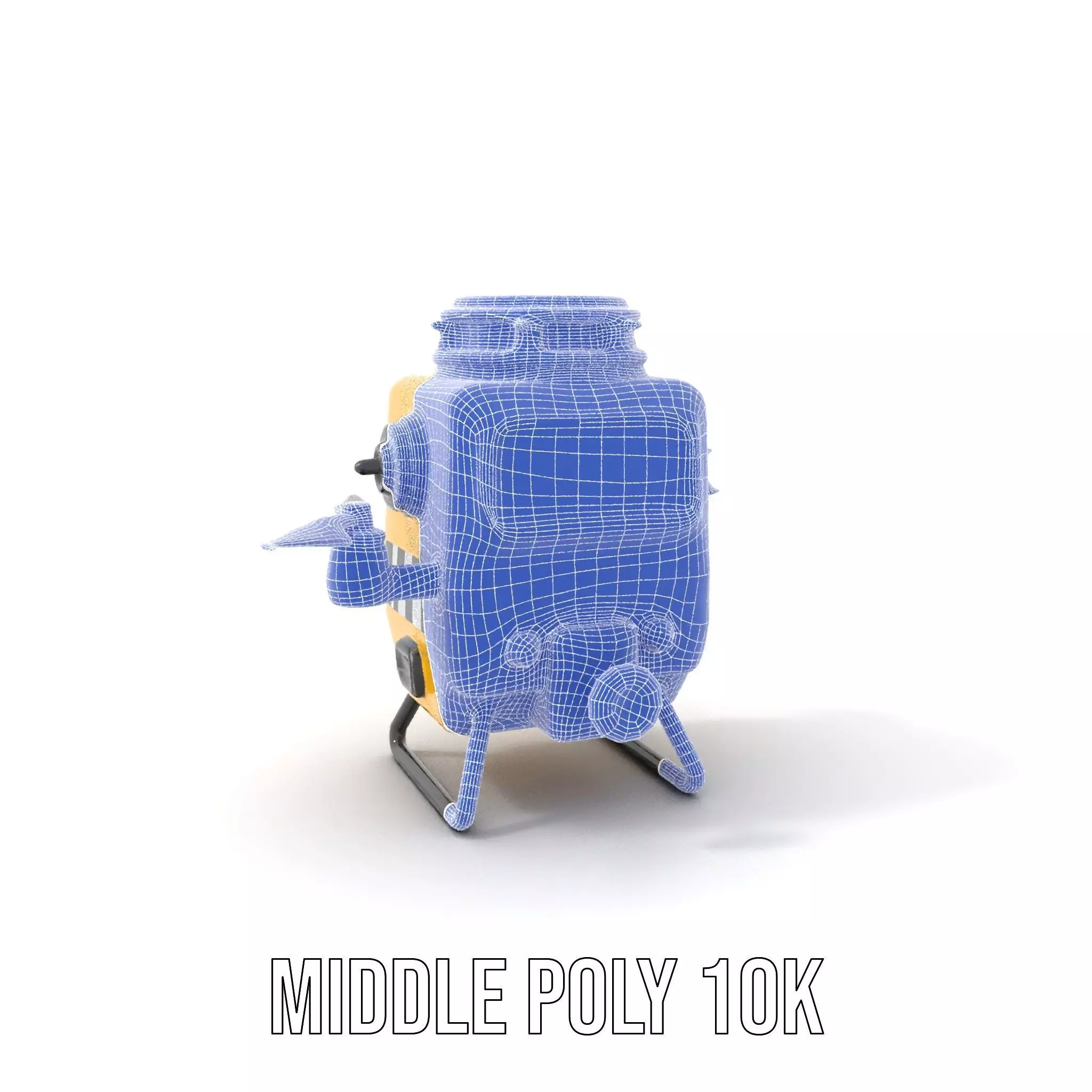 Yellow Surveillance Drone model pack Low-poly 3D model_15