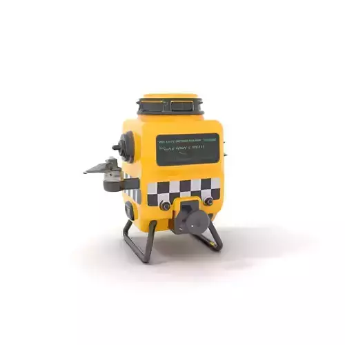 Yellow Surveillance Drone model pack Low-poly 3D model