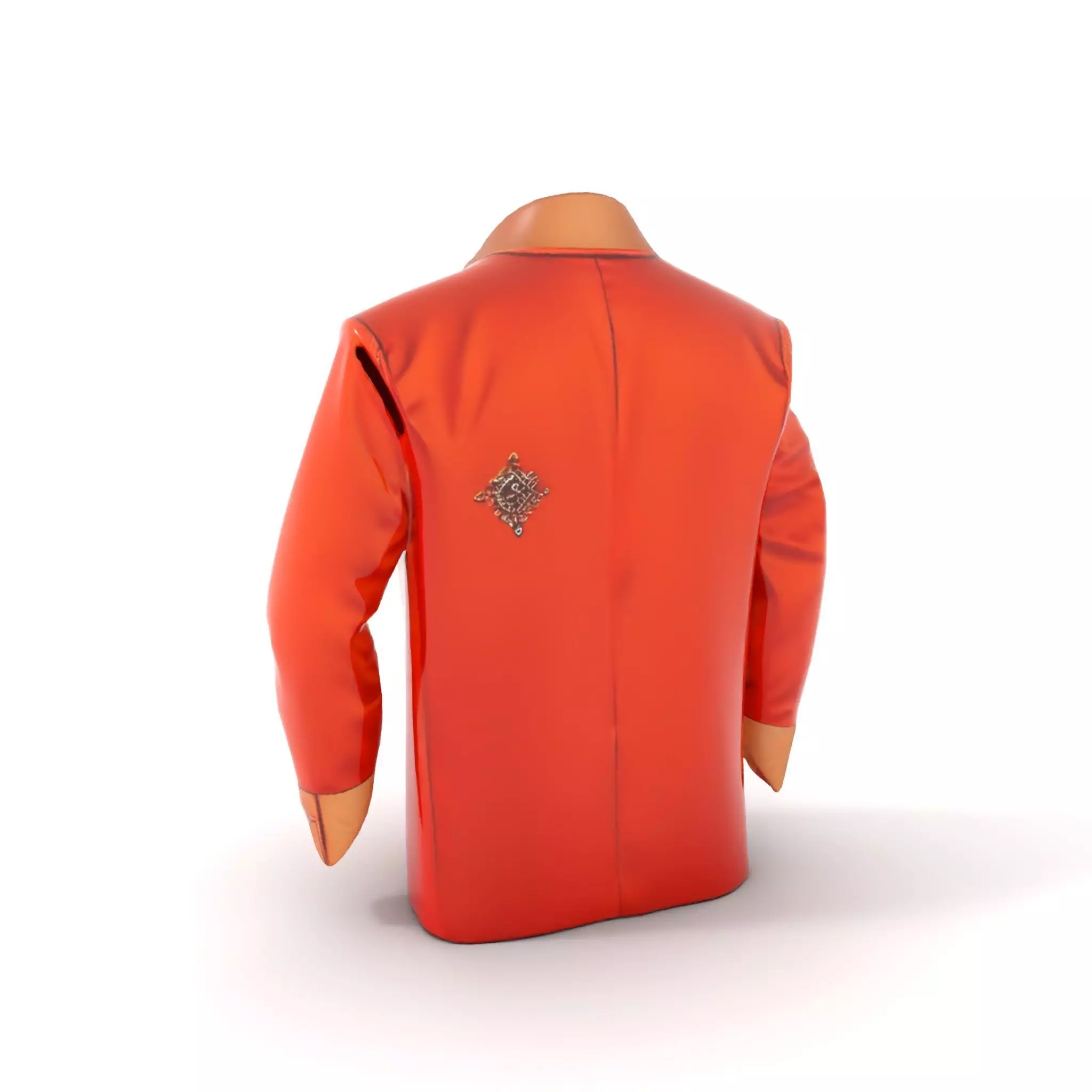 Elegant Orange Robe model pack Low-poly 3D model_5