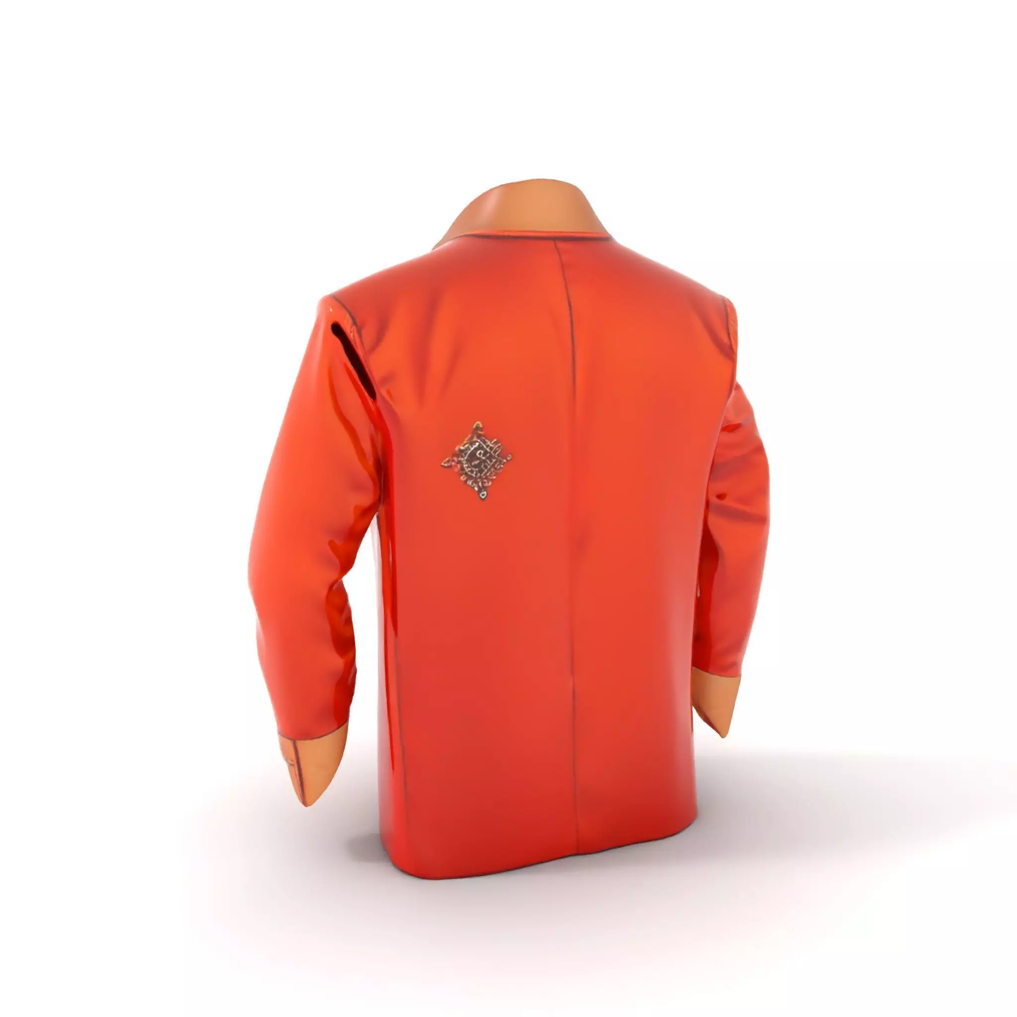 Elegant Orange Robe model pack Low-poly 3D model_0