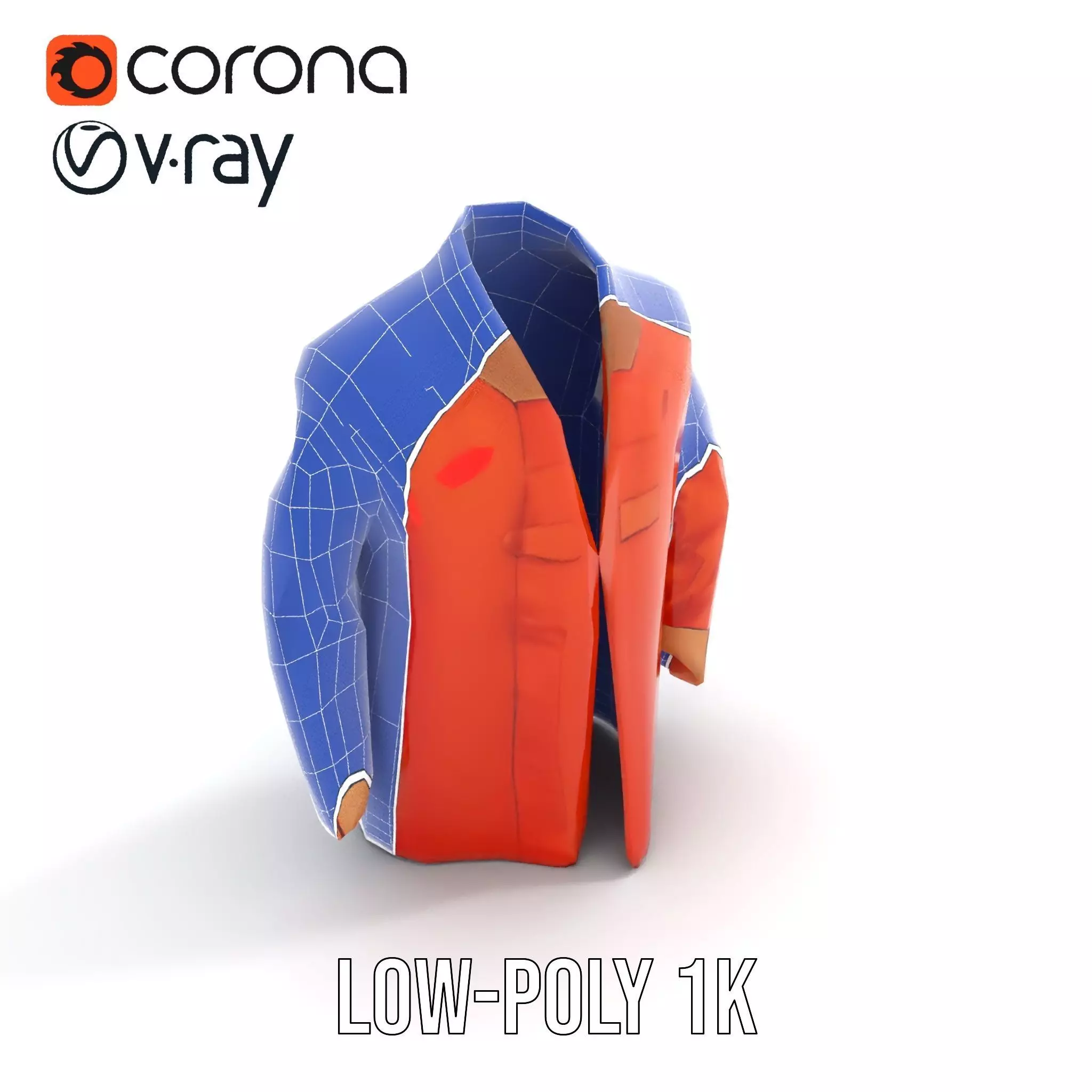 Elegant Orange Robe model pack Low-poly 3D model_19