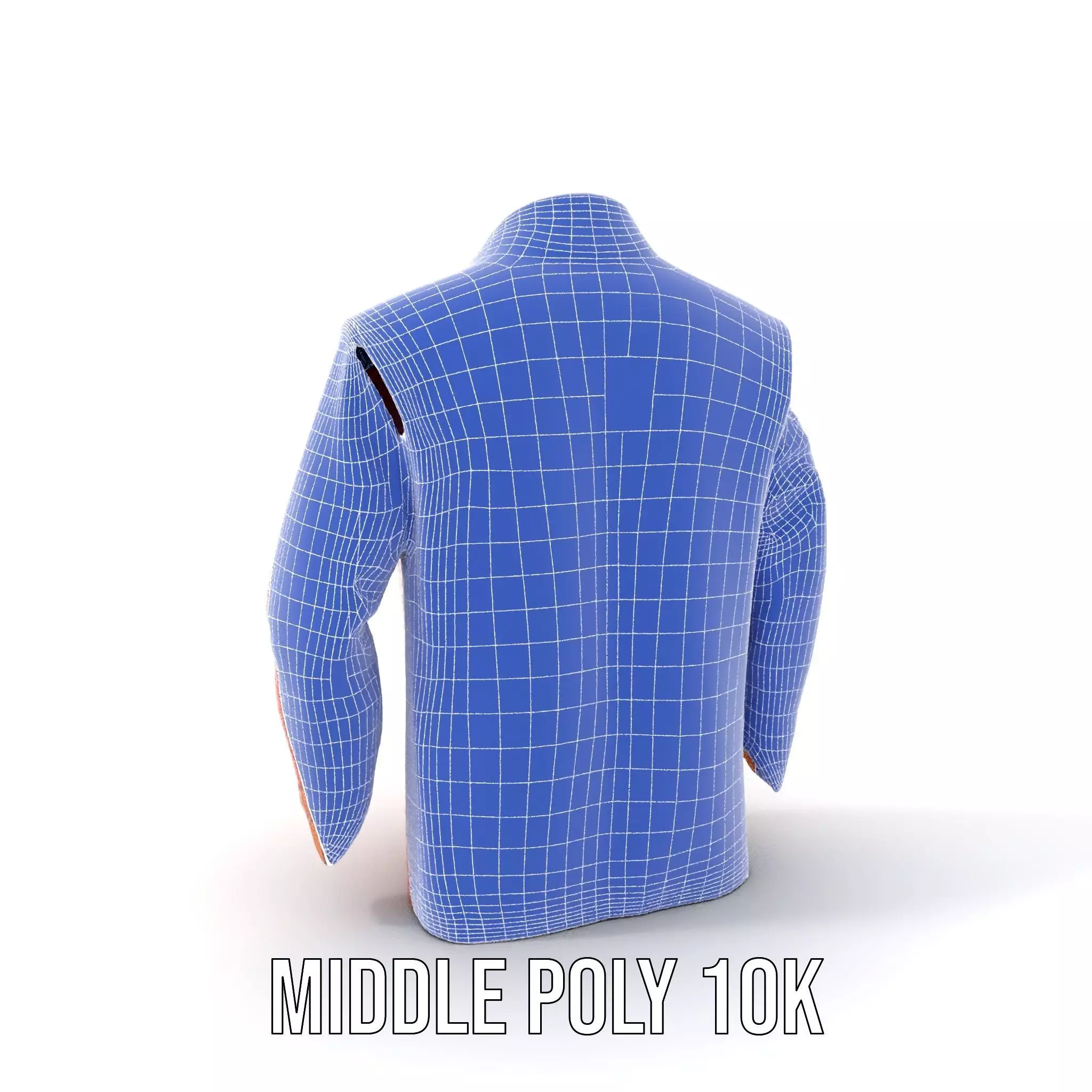 Elegant Orange Robe model pack Low-poly 3D model_16