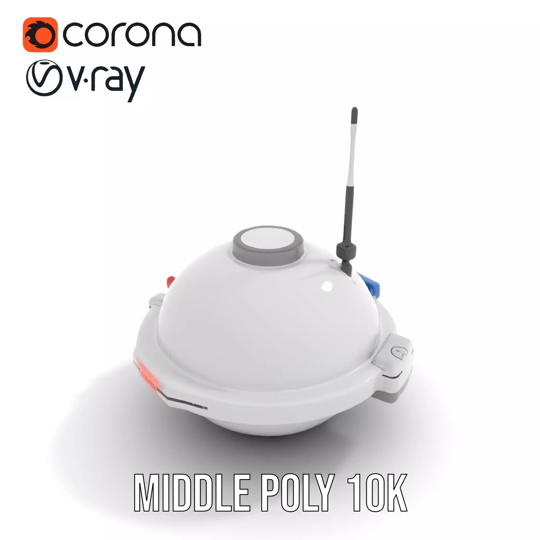 Futuristic Surveillance Drone model pack Low-poly 3D model_6