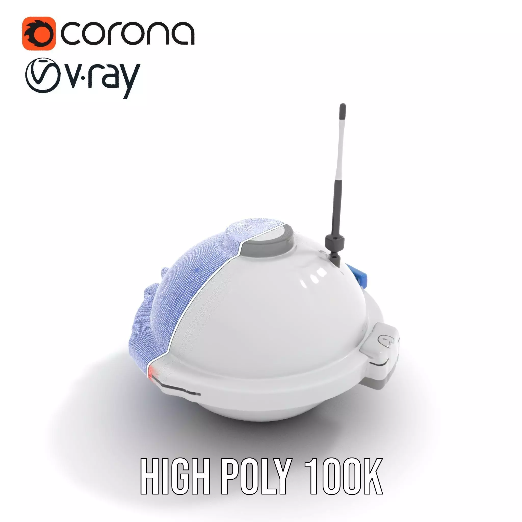 Futuristic Surveillance Drone model pack Low-poly 3D model_34