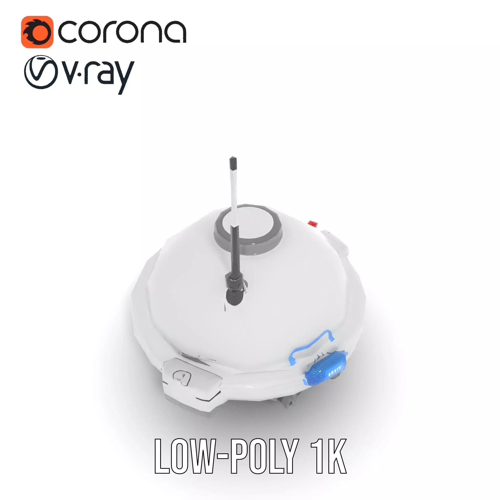 Futuristic Surveillance Drone model pack Low-poly 3D model_23