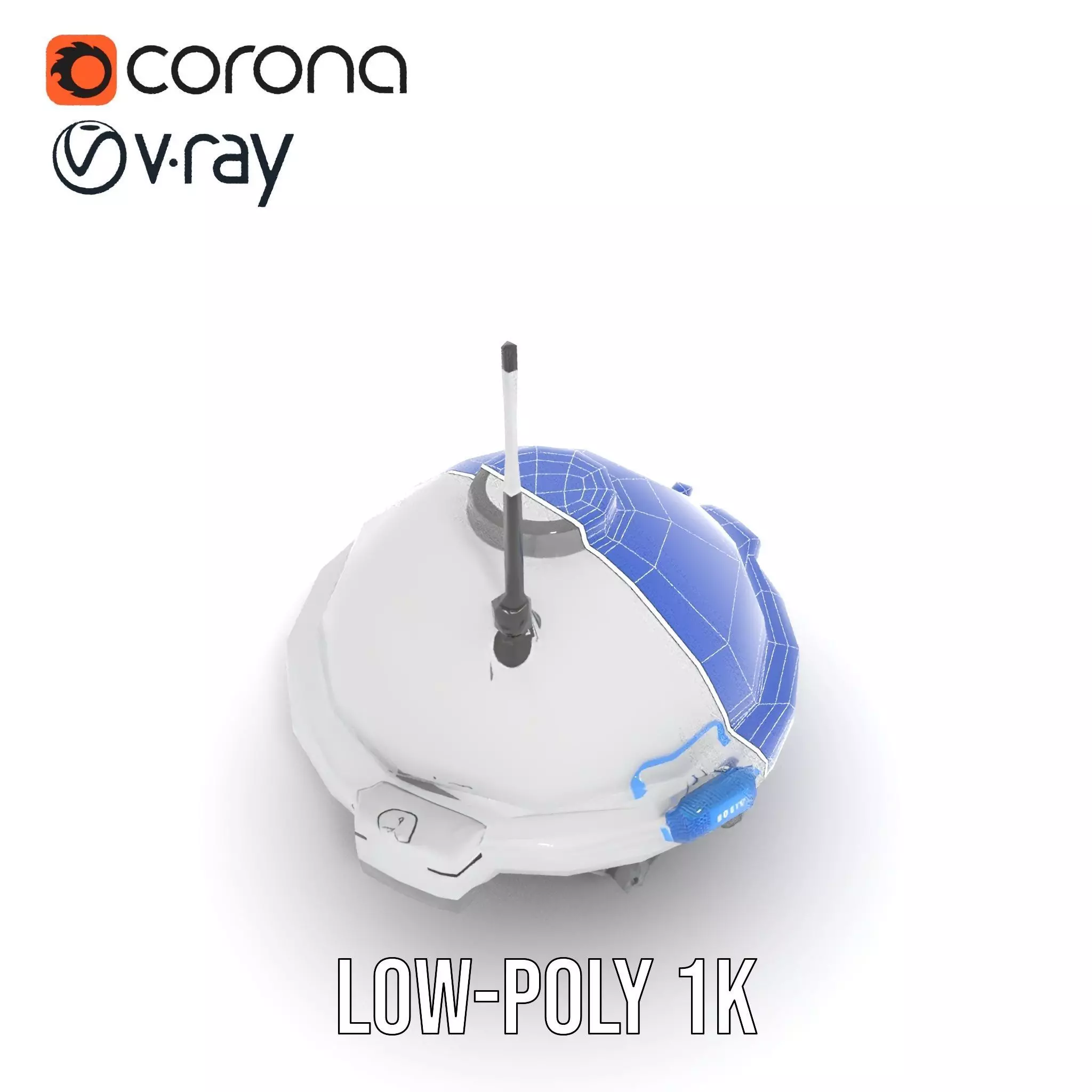 Futuristic Surveillance Drone model pack Low-poly 3D model_9