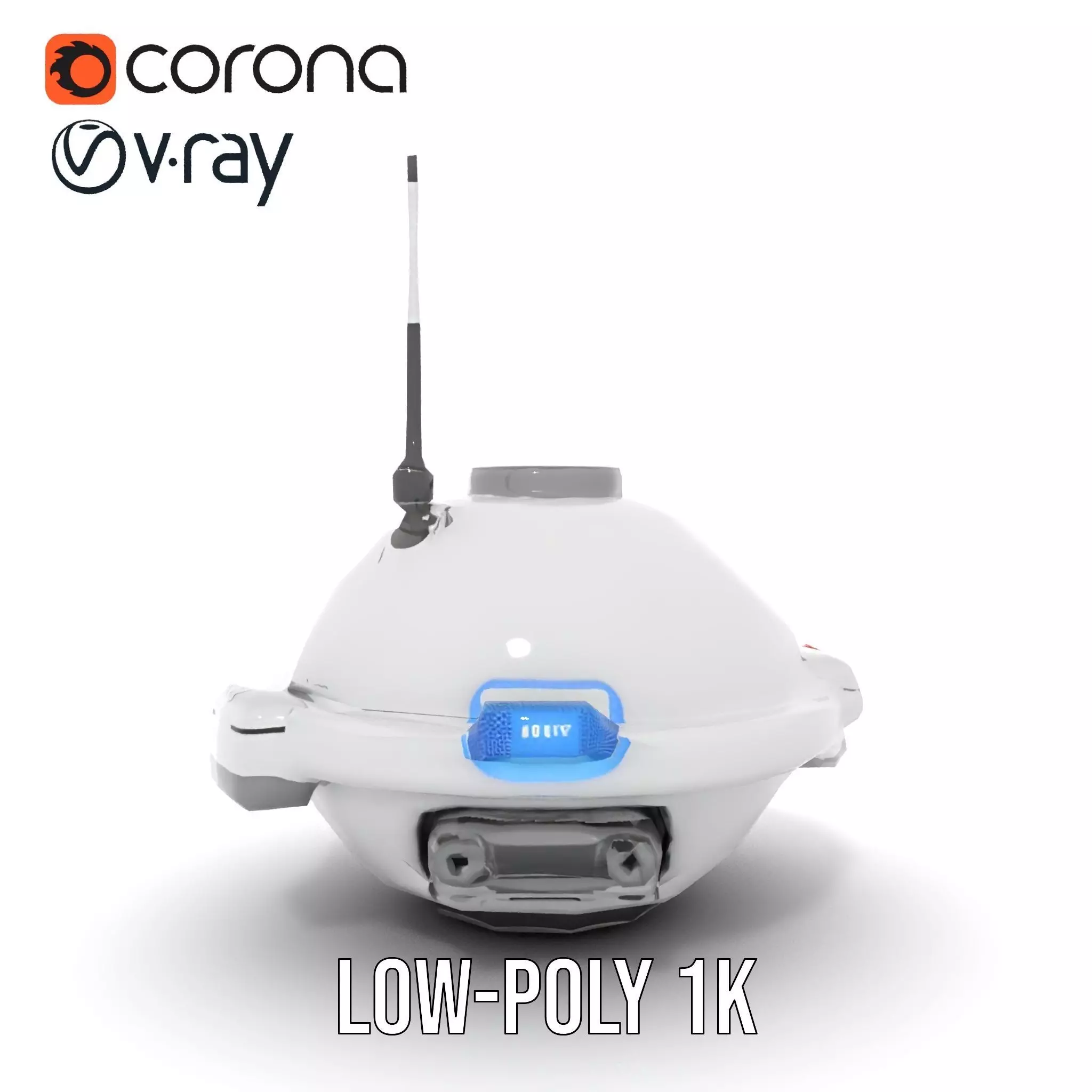 Futuristic Surveillance Drone model pack Low-poly 3D model_12