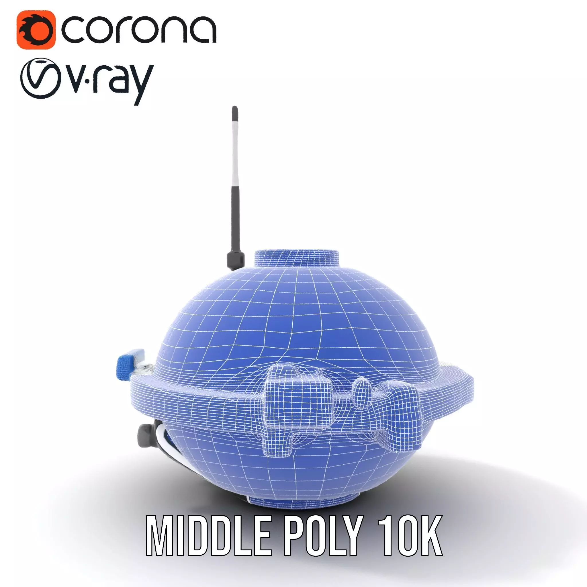 Futuristic Surveillance Drone model pack Low-poly 3D model_24