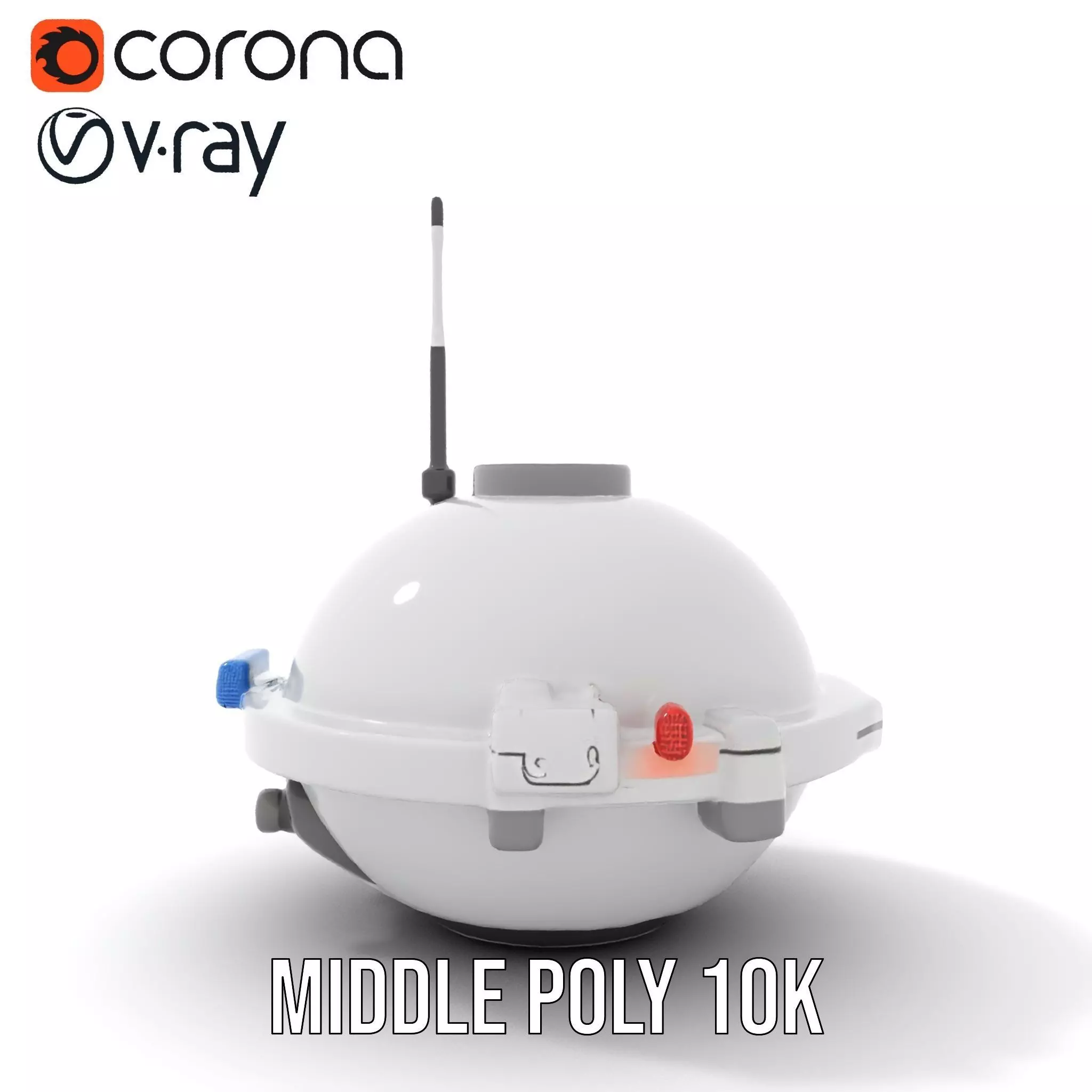 Futuristic Surveillance Drone model pack Low-poly 3D model_22