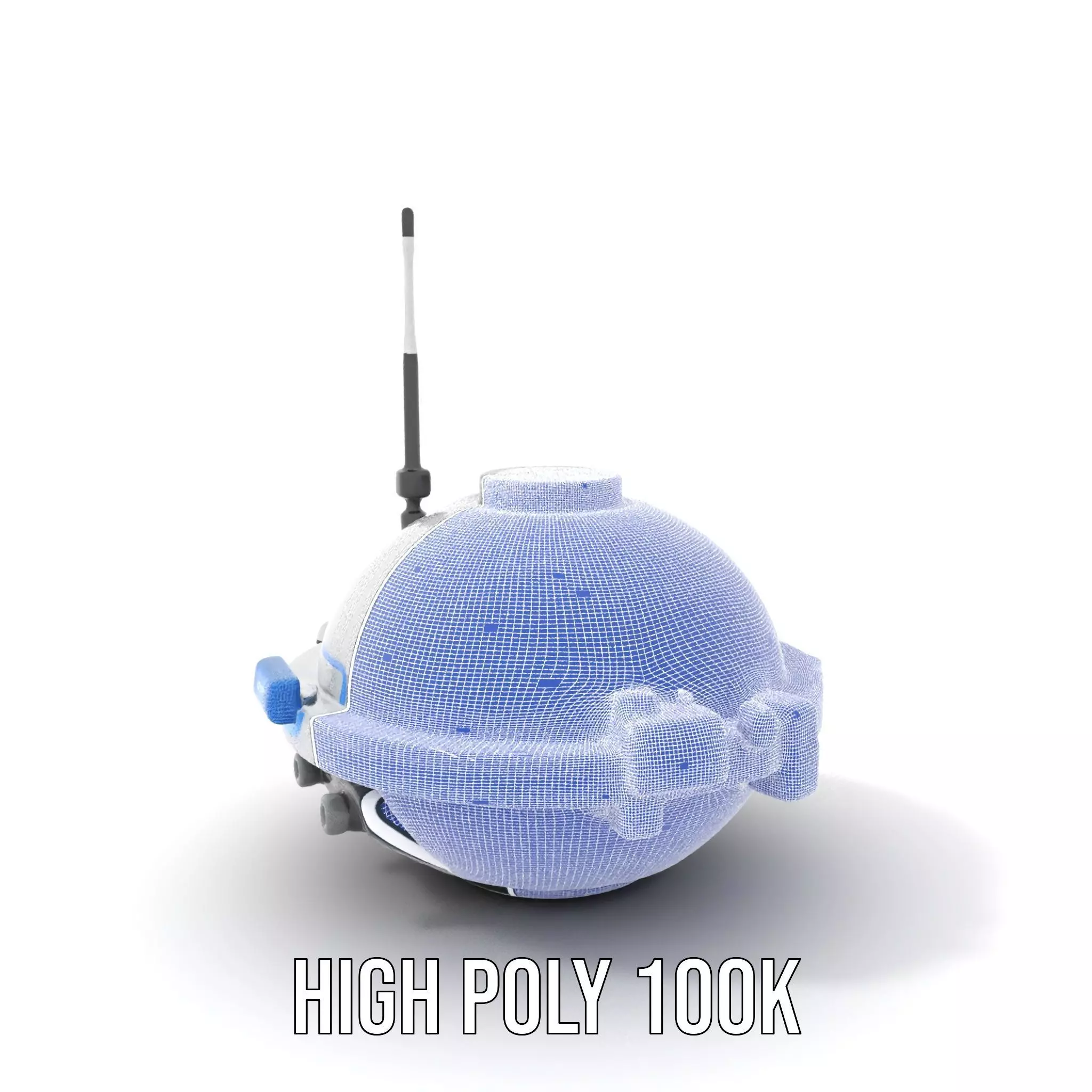Futuristic Surveillance Drone model pack Low-poly 3D model_4