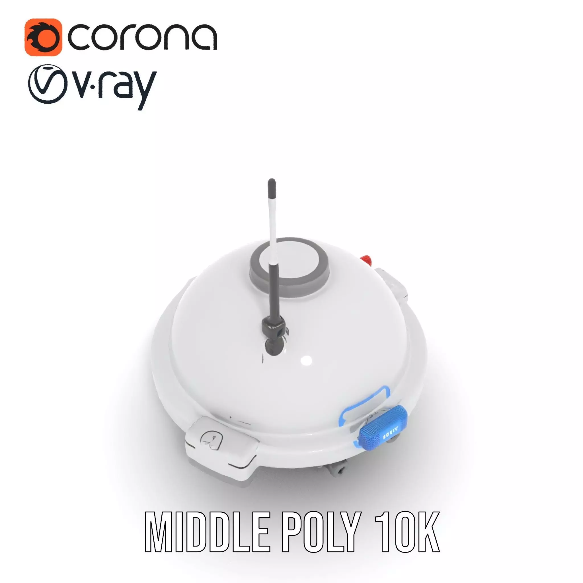 Futuristic Surveillance Drone model pack Low-poly 3D model_5