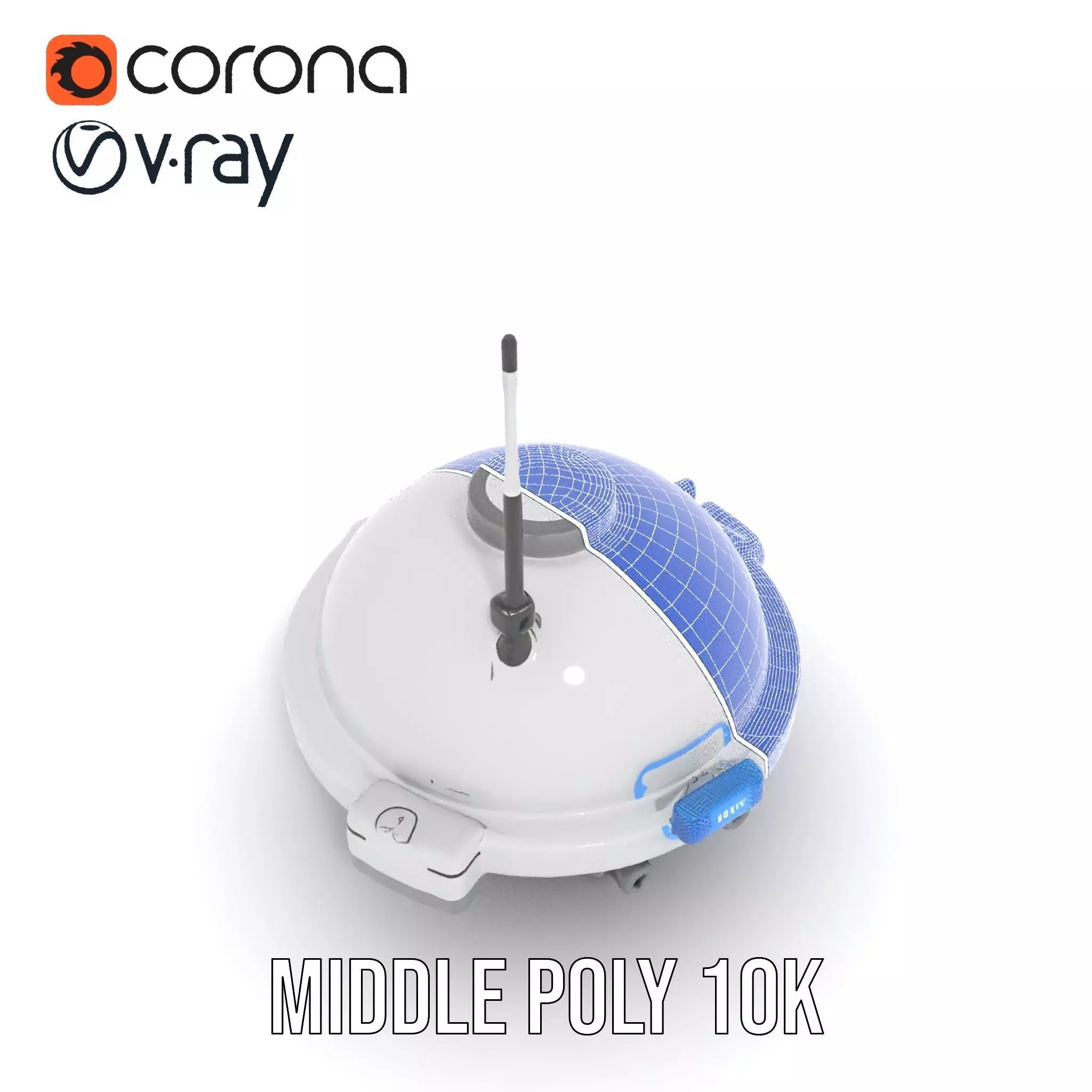 Futuristic Surveillance Drone model pack Low-poly 3D model_26