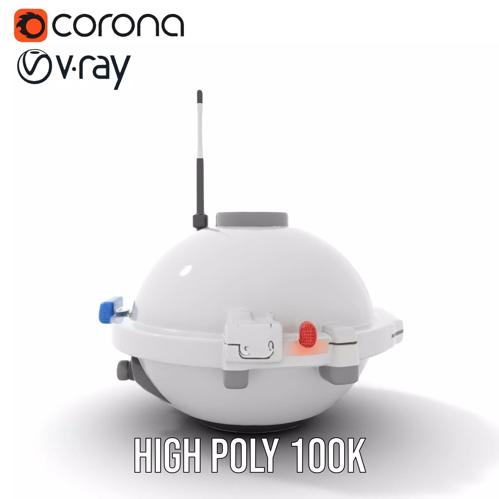 Futuristic Surveillance Drone model pack Low-poly 3D model_21