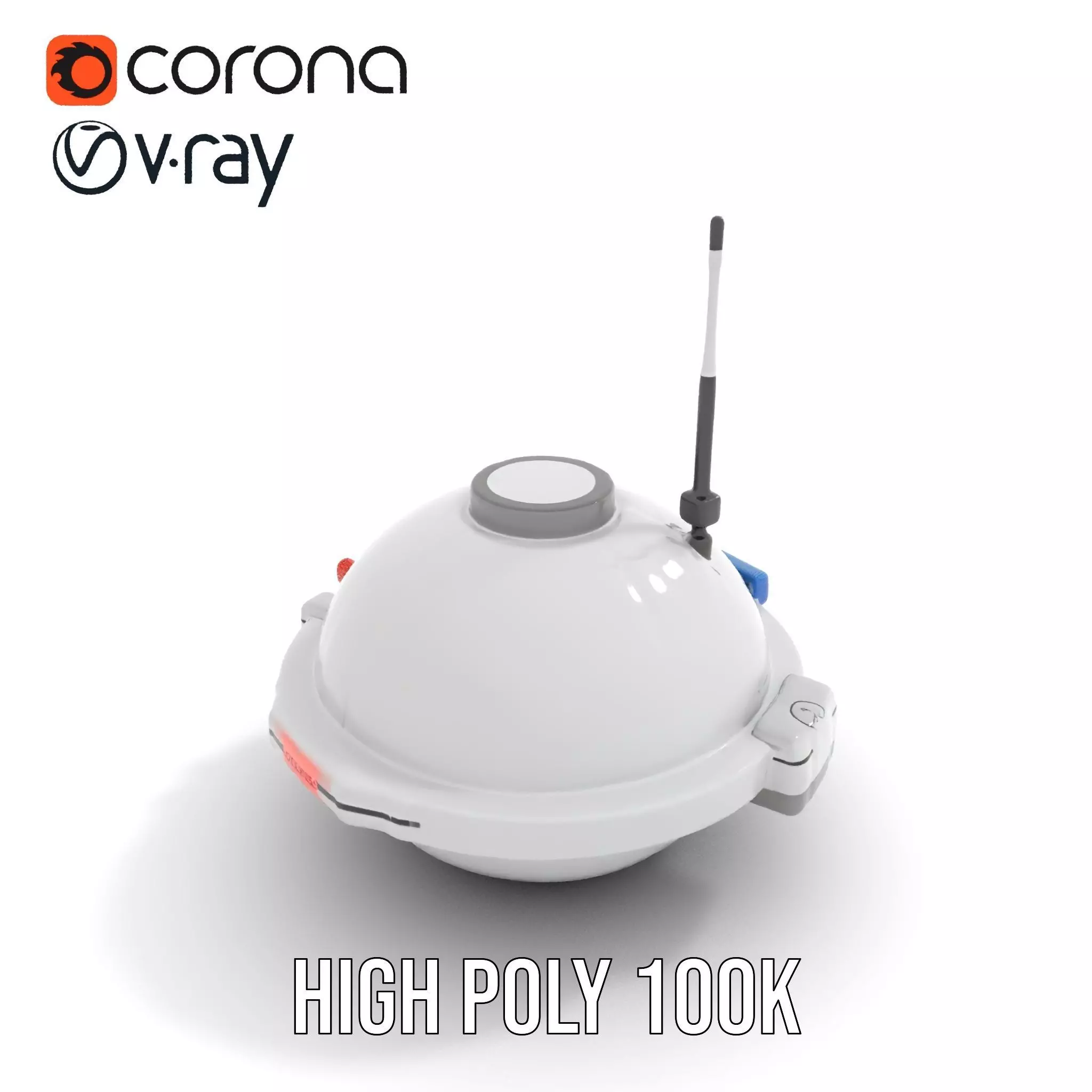 Futuristic Surveillance Drone model pack Low-poly 3D model_15