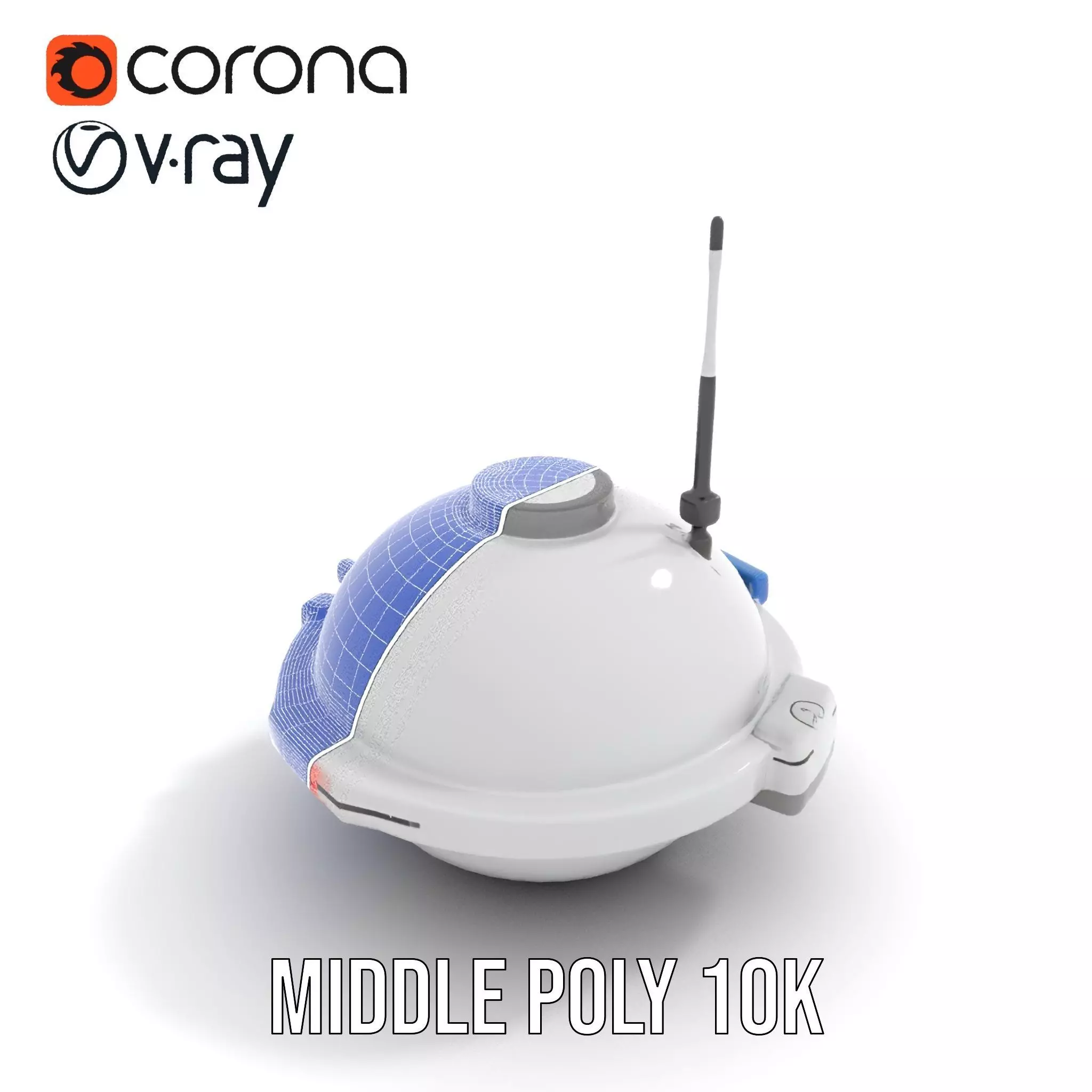 Futuristic Surveillance Drone model pack Low-poly 3D model_29