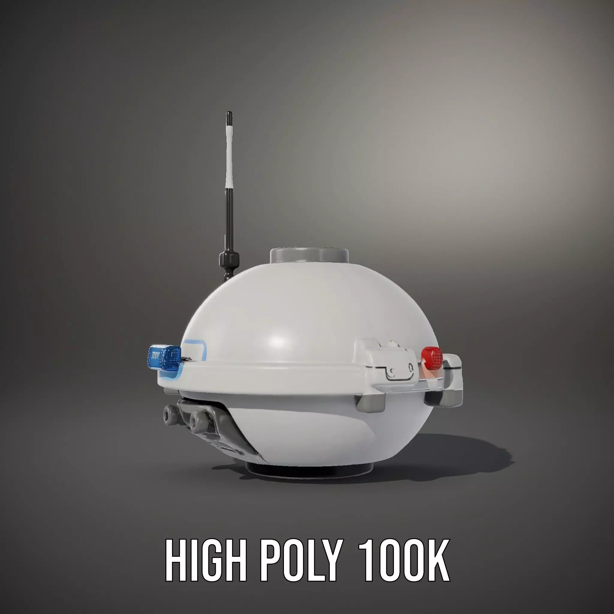 Futuristic Surveillance Drone model pack Low-poly 3D model_10