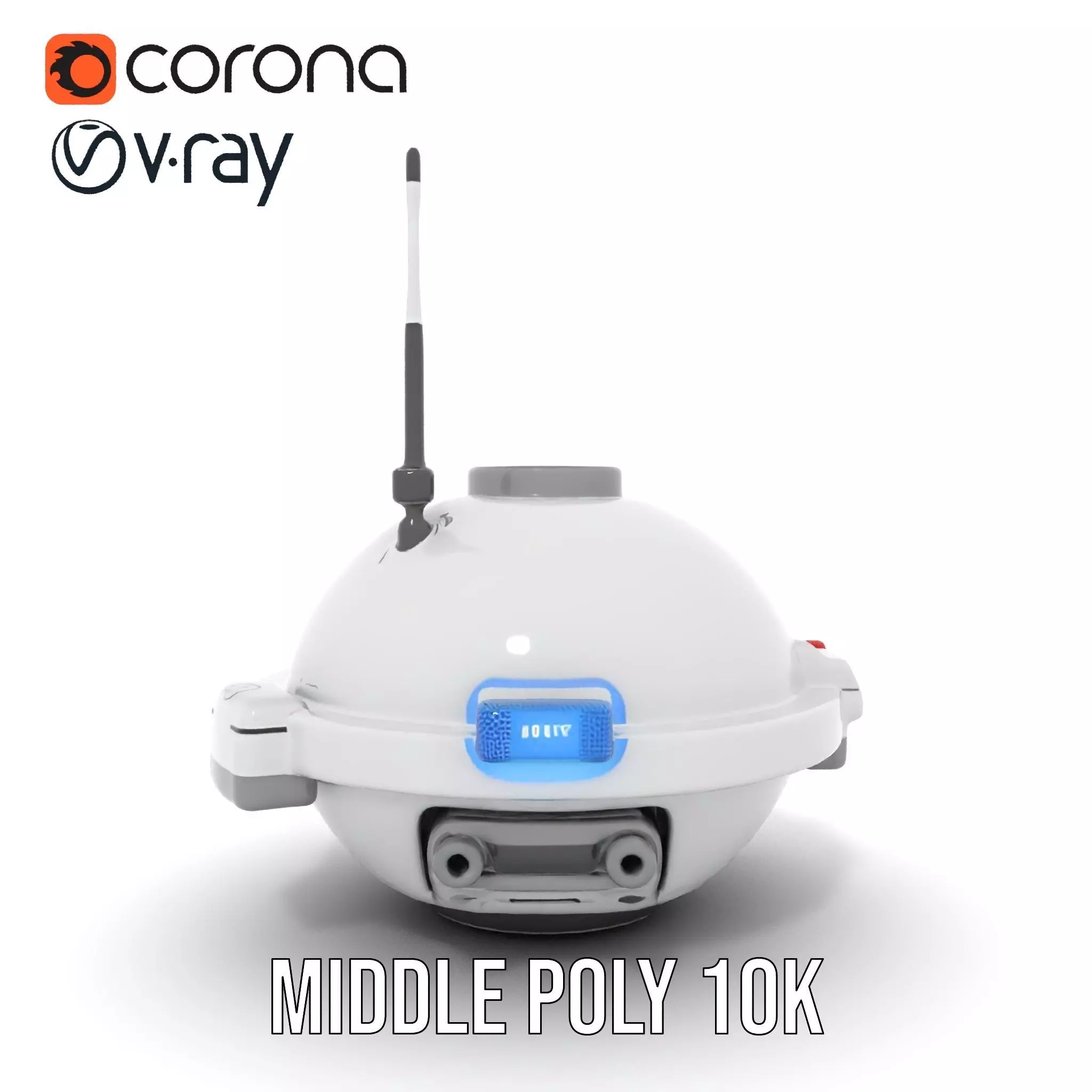 Futuristic Surveillance Drone model pack Low-poly 3D model_16