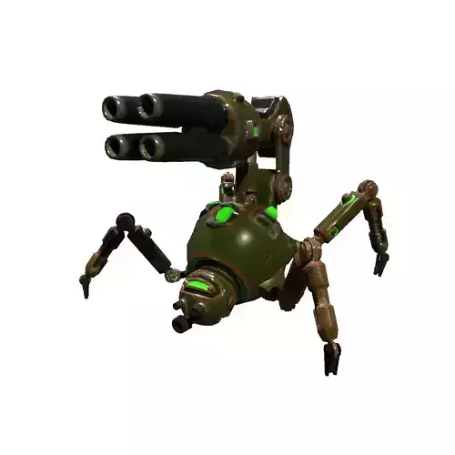 spider robot Low-poly 3D model